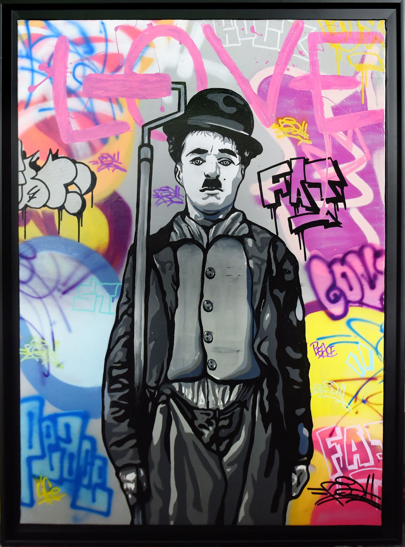 FAT Charlie FAT

 Charlie Chaplin I

 

 Sérigraphie sur papier Novatech Satin 2&hellip;