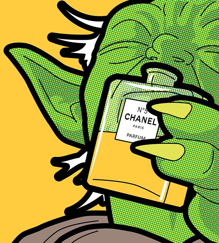 LEON Léon

 Yoda Chanel, 2016

 

 Sérigraphie sur papier

 Signée et datée au c&hellip;