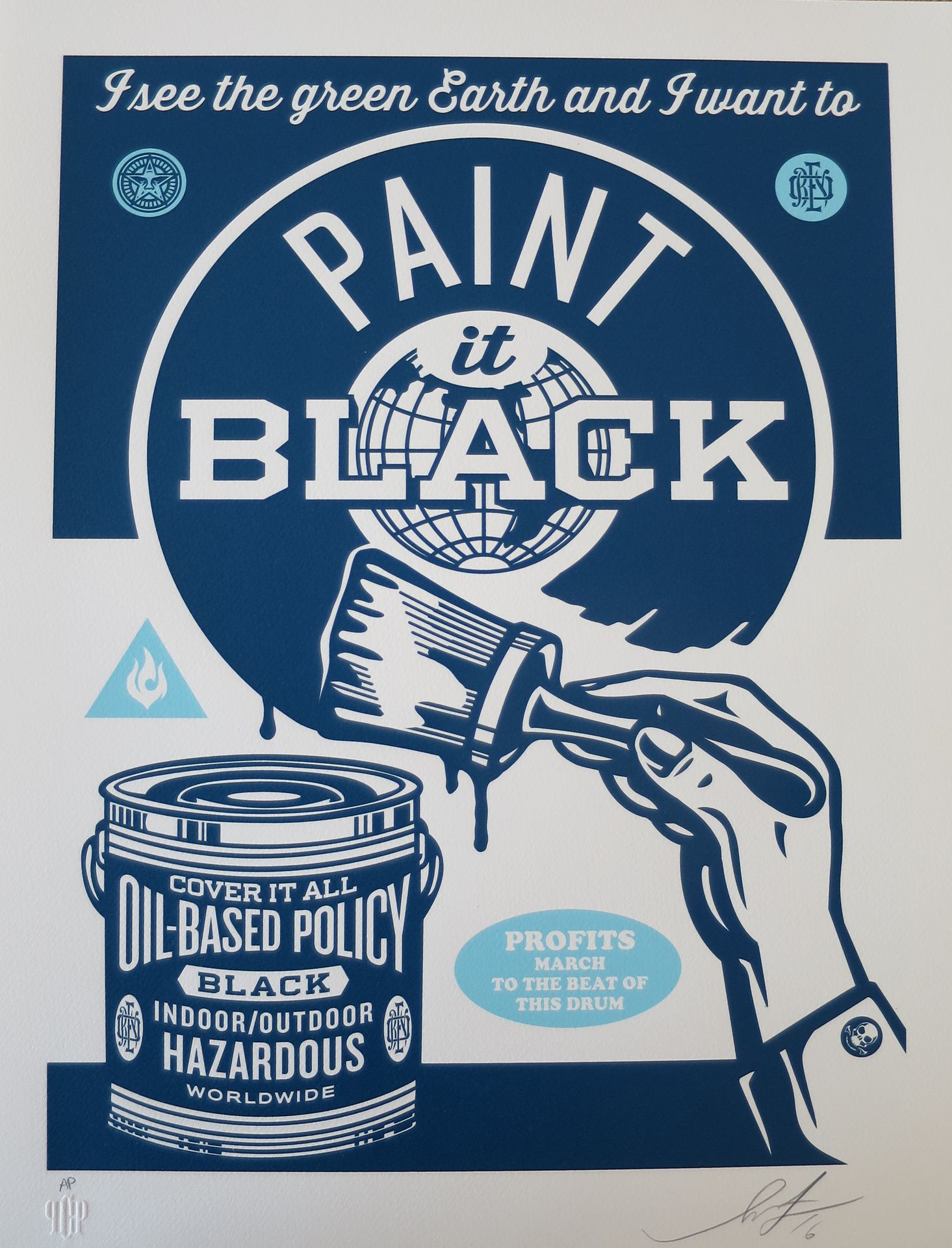 Shepard FAIREY Shepard Fairey (Gehorsam)

Paint It Black Serie 1, 2016

Siebdruc&hellip;