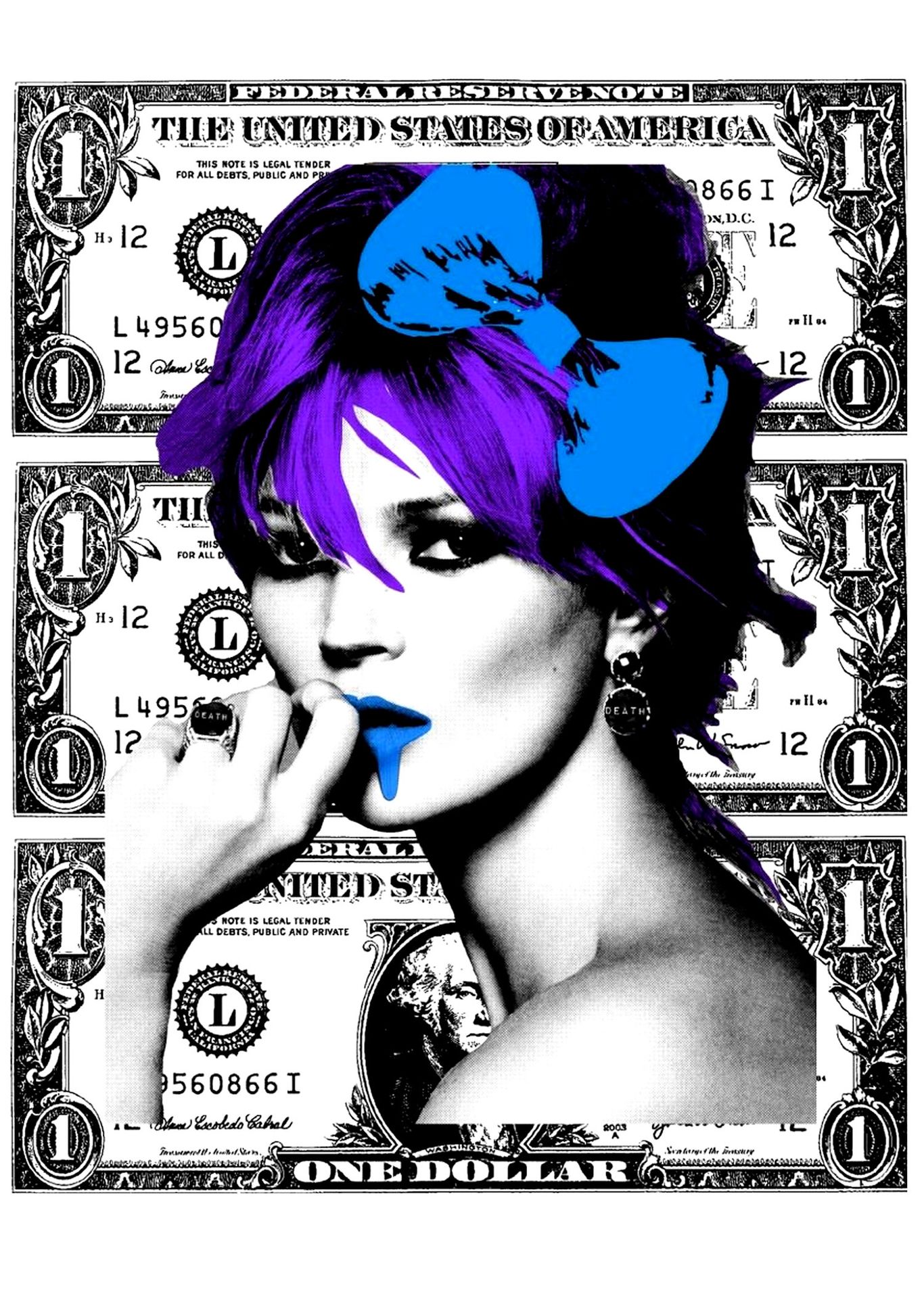 Death NYC Death NYC

Kate Moss $ Purple, 2015

Silkscreen print.

Limited editio&hellip;