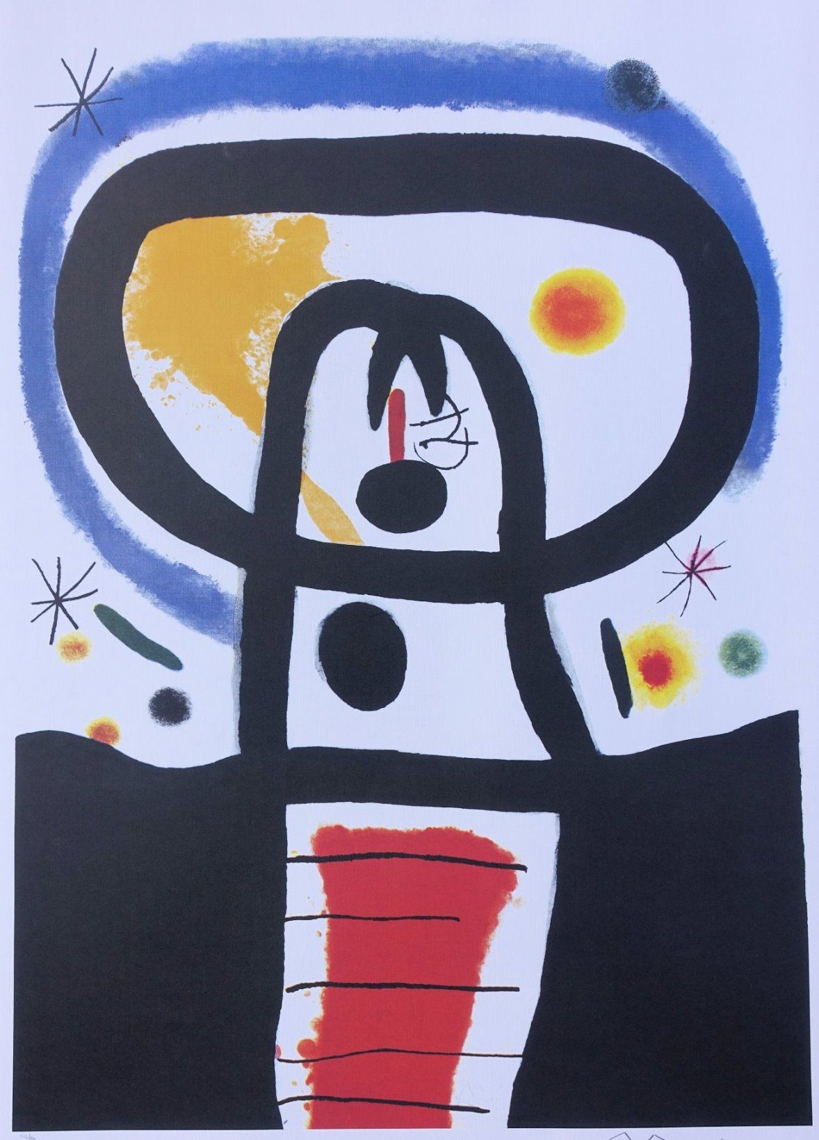 Joan Miro 乔安-米罗(1893-1983)（后）。

Equinox

根据Joan MIRO的作品制作的石印版画

板块中的签名

在精细纹理的艺术&hellip;