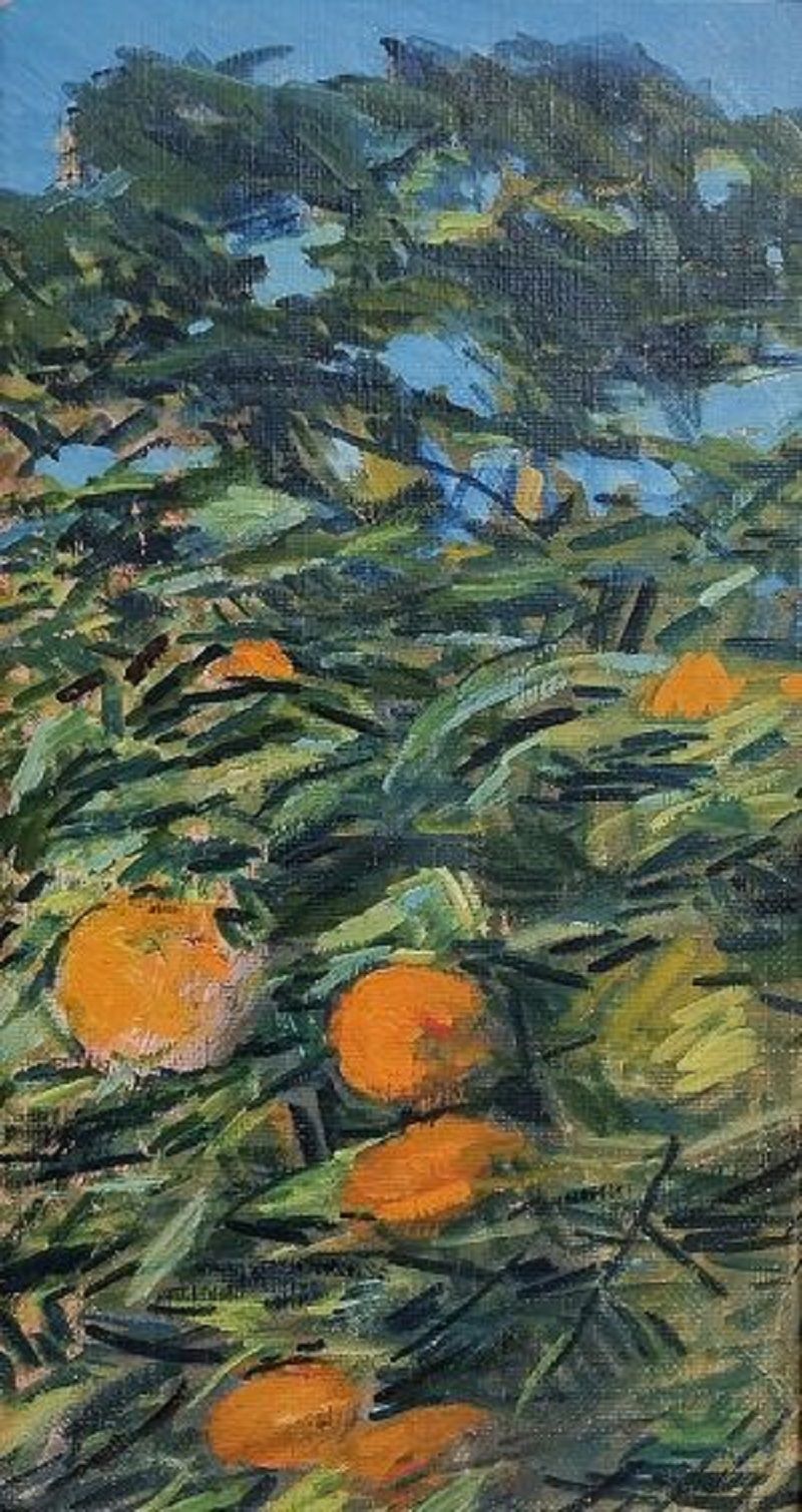 Giovanni Malesci Giovanni Malesci Oranges sur l'arbre, 1967 Peinture à l'huile s&hellip;
