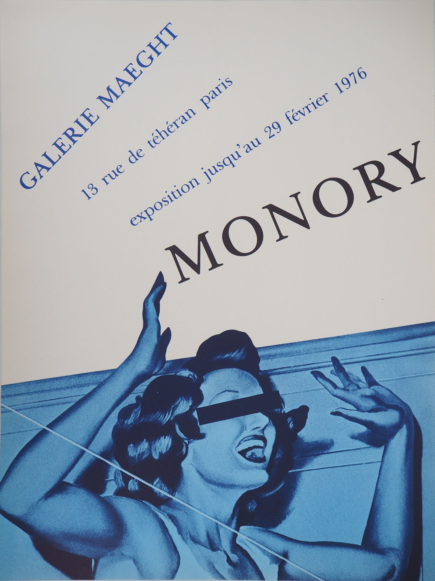 Jacques MONORY 雅克-莫诺里

惊讶的女孩, 1976

原创复古石版画海报（直接色调印刷）。

纸上60 x 45厘米

1976年迈格特画廊为&hellip;