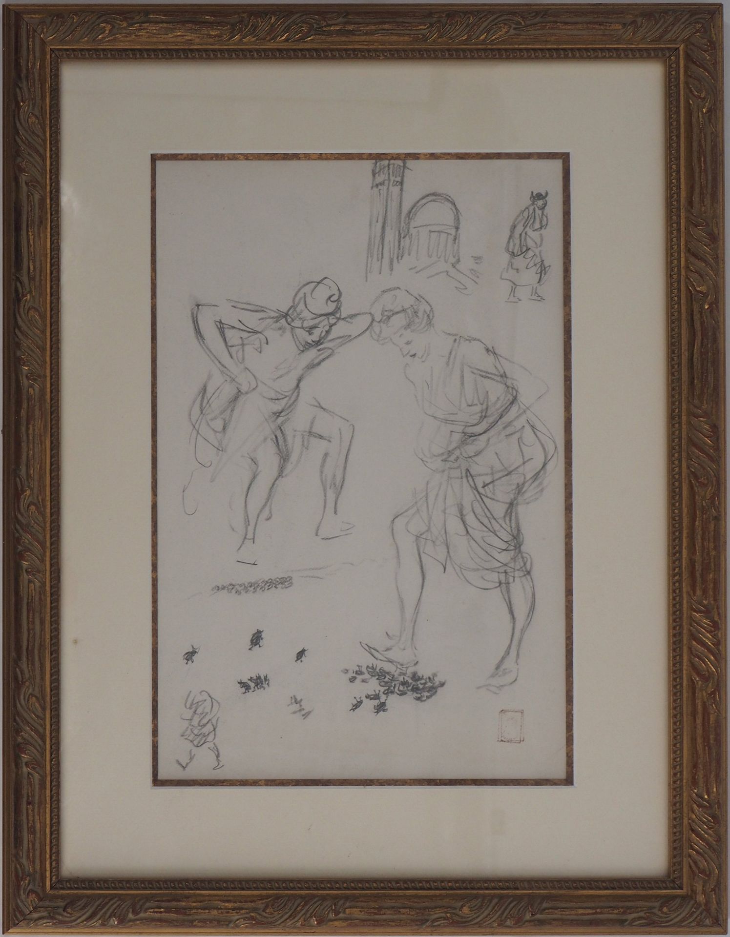 THÉOPHILE-ALEXANDRE STEINLEN 泰奥菲勒-亚历山大-斯坦伦(1859-1923)

猎杀臭虫

用石墨和树桩作画

签有艺术家的印章
&hellip;