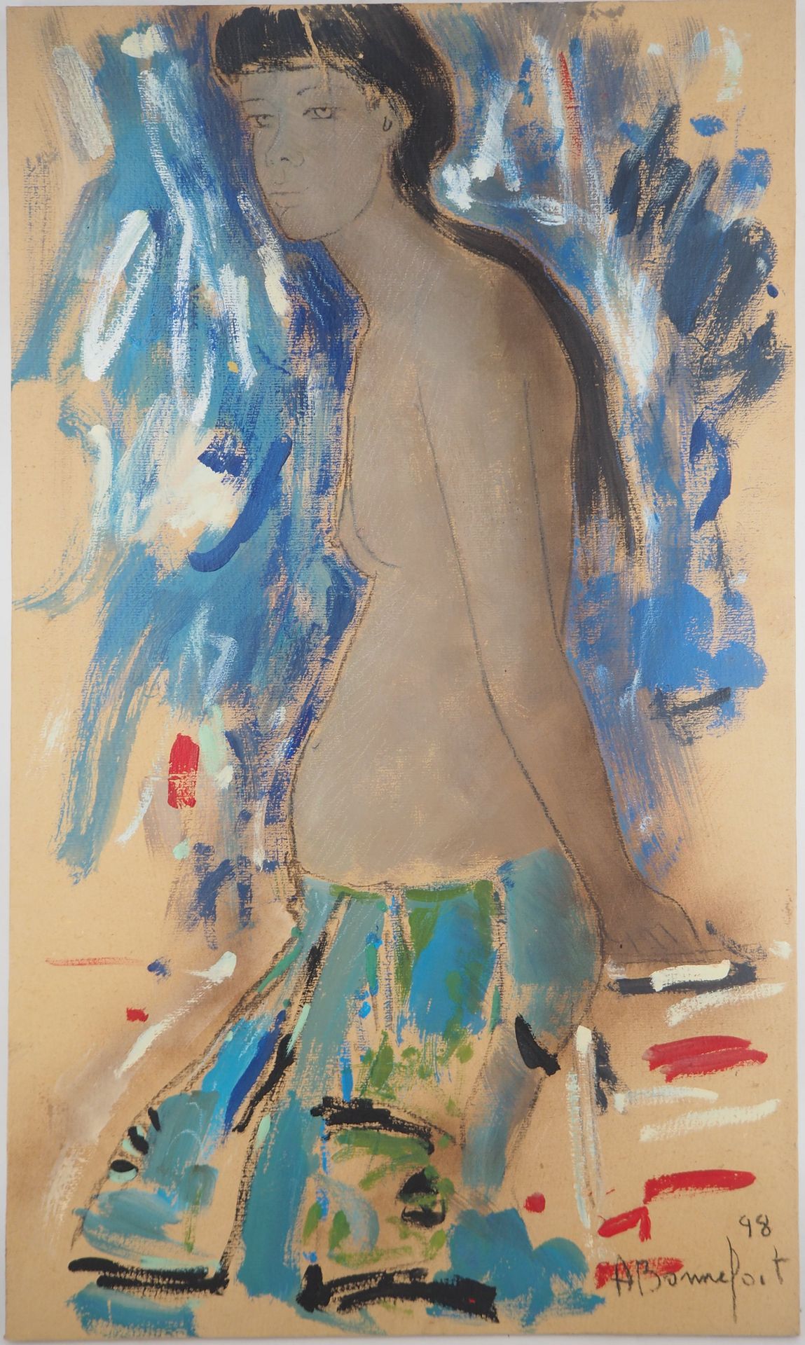 Alain BONNEFOIT Alain Bonnefoit

Homage to Gauguin: Maeva, 1998

Oil on paper mo&hellip;