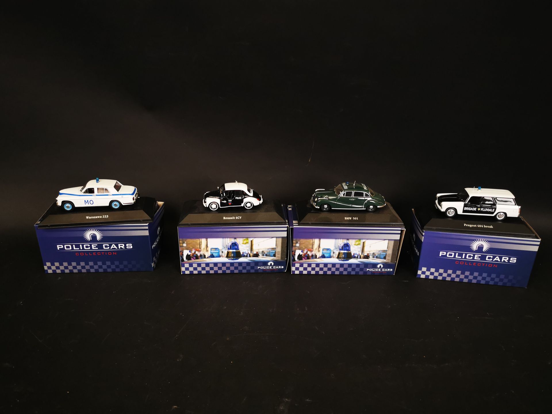 Null ATLAS editions lot of 4 police cars made in china 2015