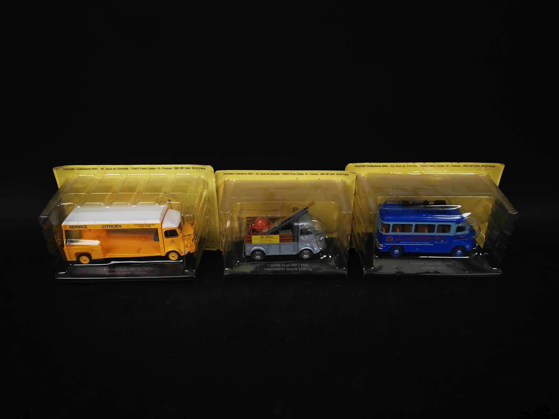 Null HACHETTE collection of 3 trucks (CITROEN) made in china