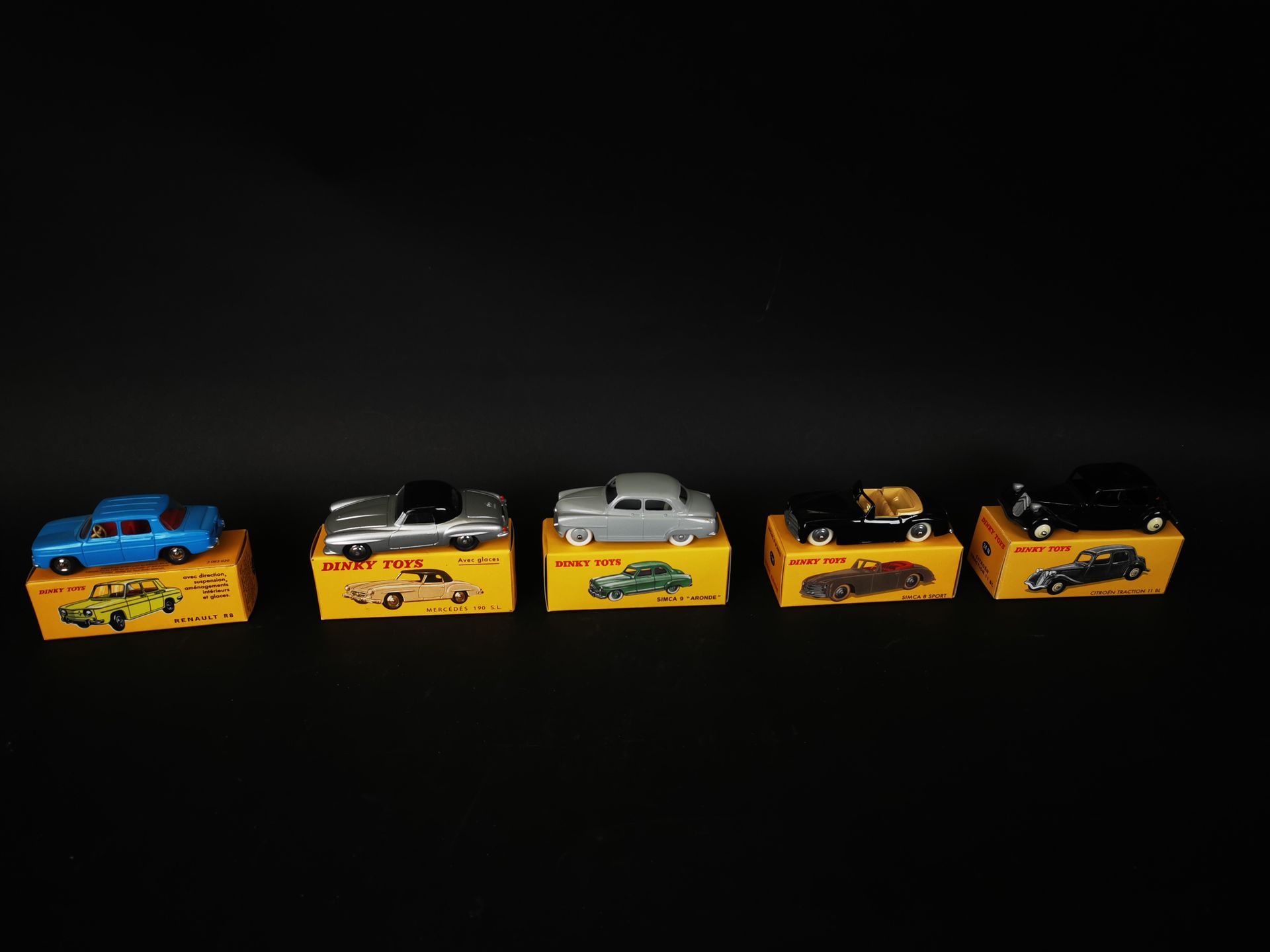 Null DINIKI TOYS lot of 5 cars (SIMCA 9 and 8 SPORt, CITROEN traction 11 BL...) &hellip;