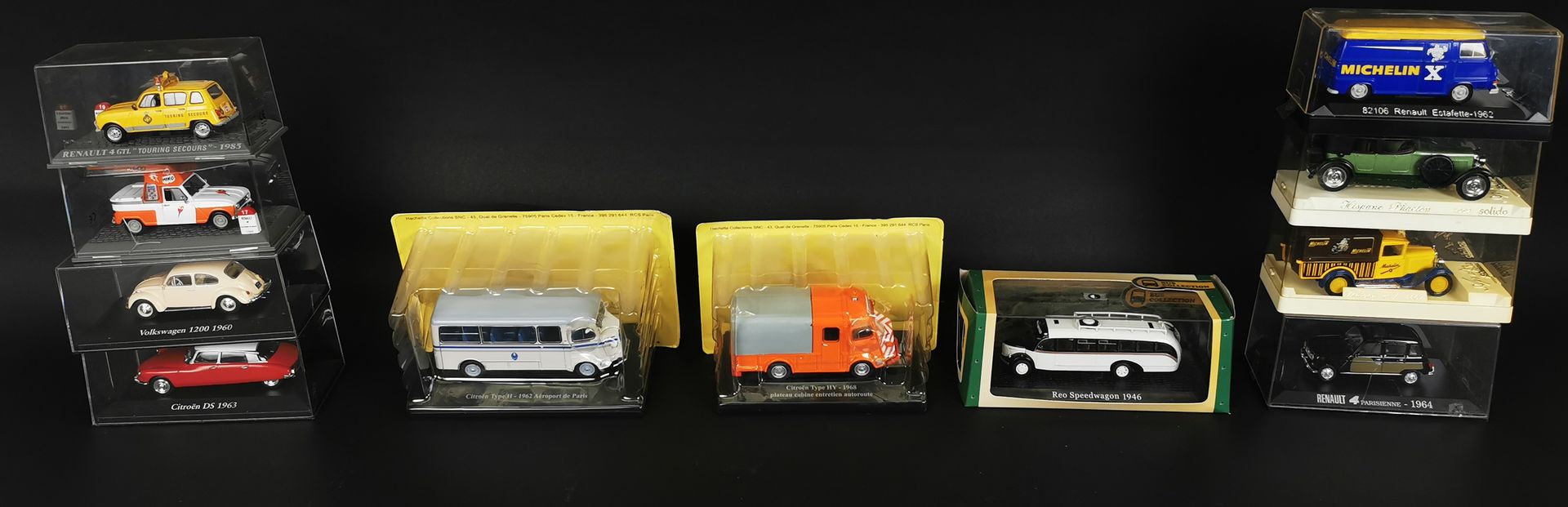 Null set of 11 miniature vehicles including SOLIDO
