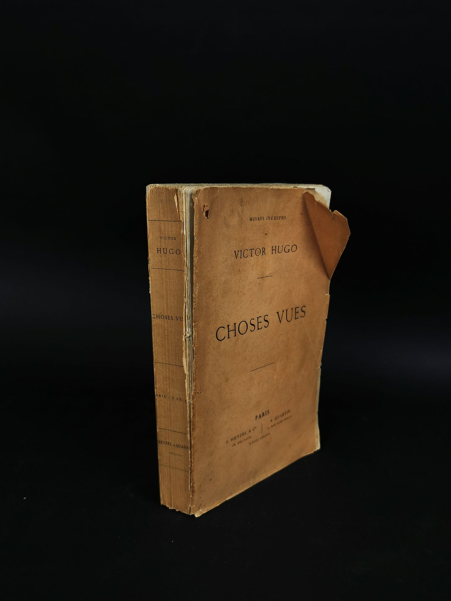 Null HUGO, Victor. - Choses vues.- Paris, Hetzel & Quantin, 1887.- In-8, broché,&hellip;