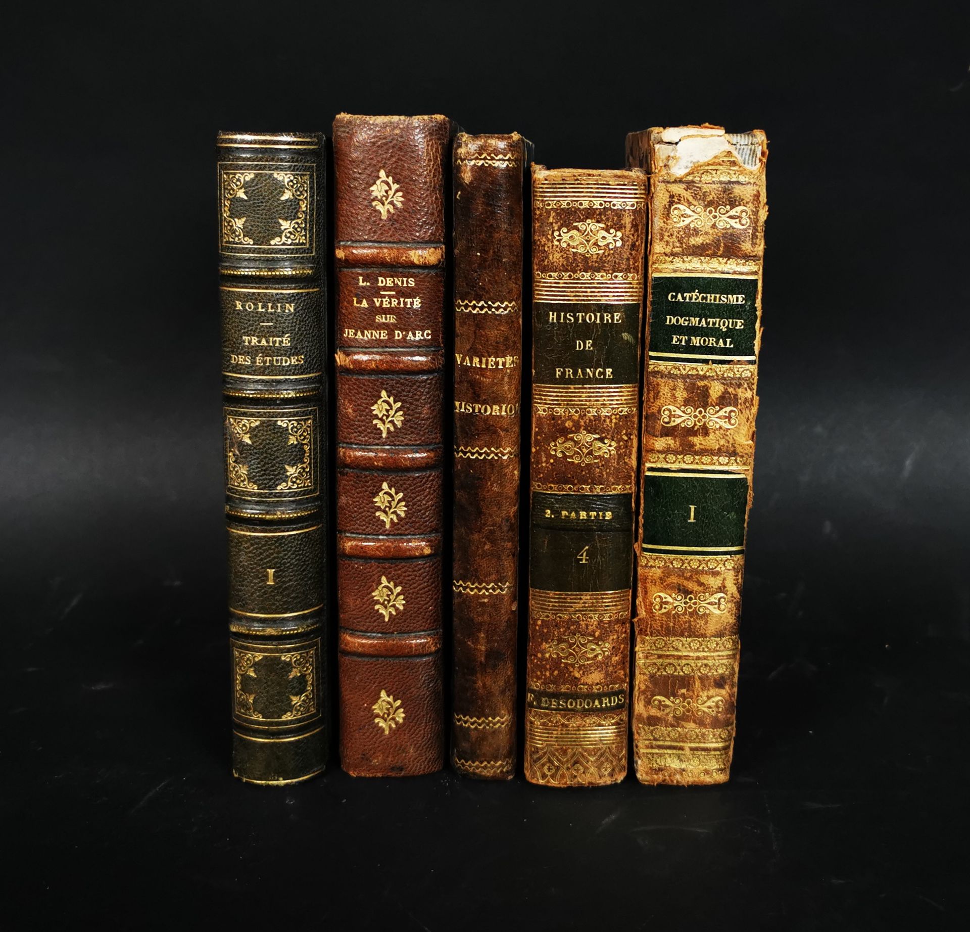 Null Lot de livres du XIXe siècle comprenant le traité des études de Rollin, La &hellip;