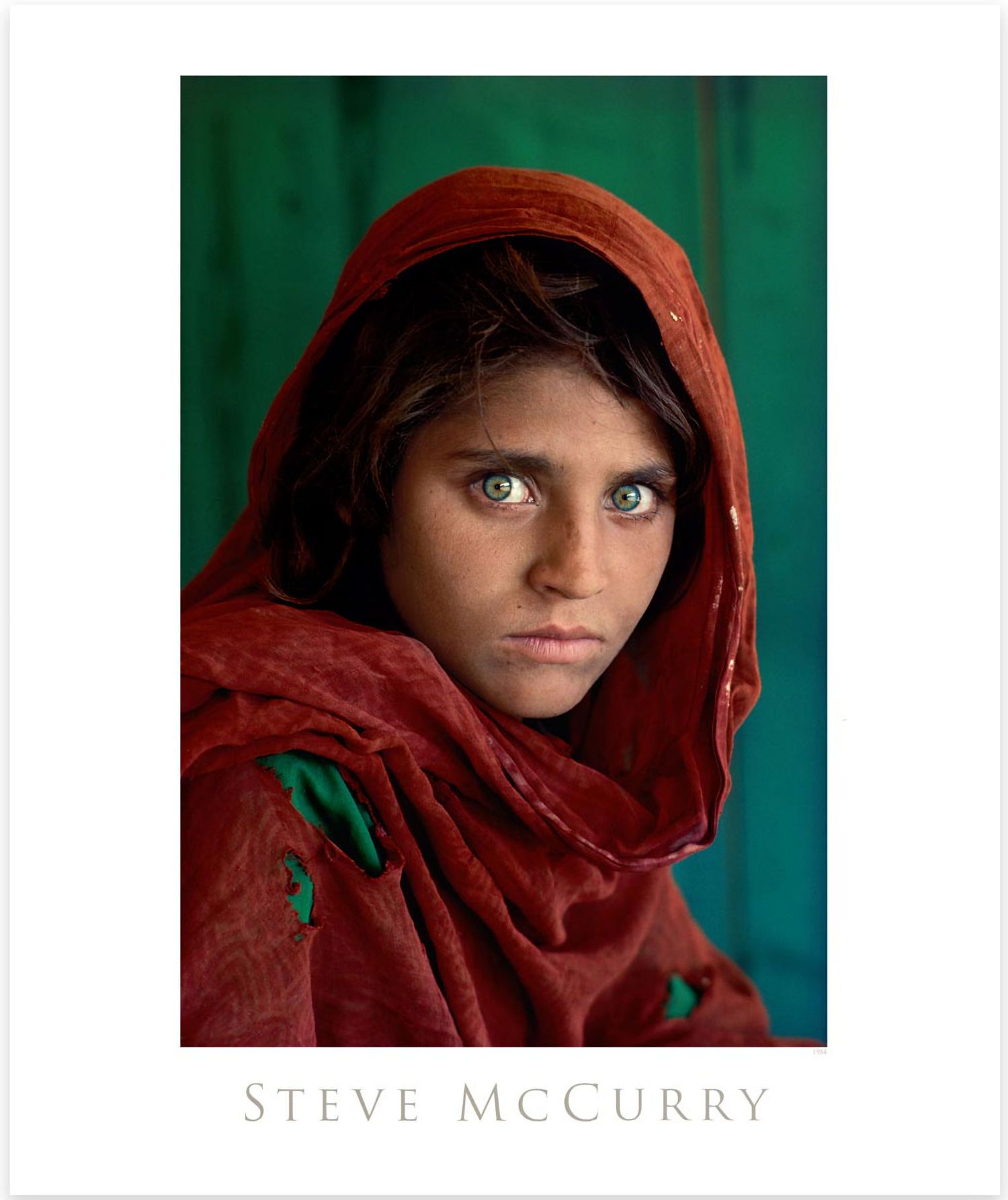 Steve McCurry Steve McCurry

阿富汗女孩

打印在海报纸上

尺寸：20×24英寸/61×51厘米左右。



出售后，由于健康危机&hellip;