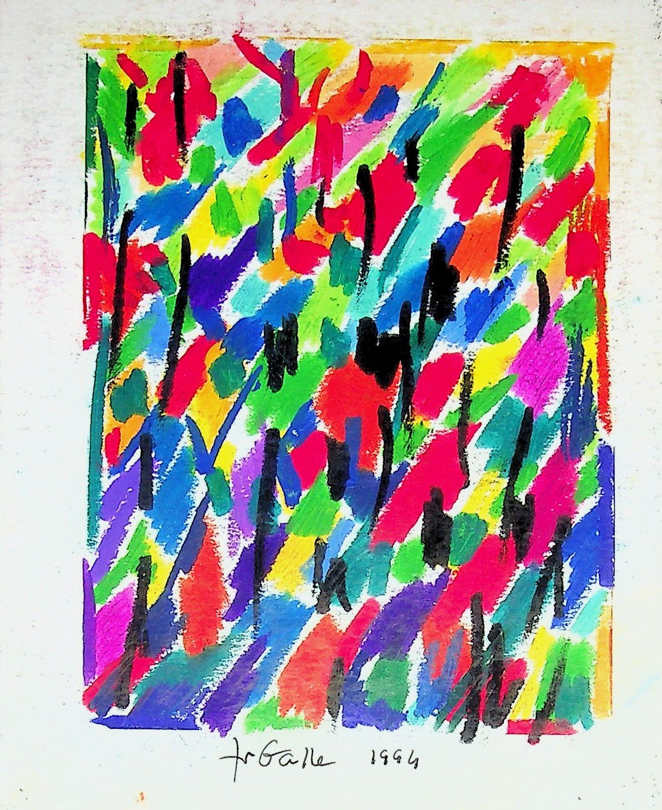 Françoise Galle Françoise GALLE (1940) Tawny forest, 1994 Oil pastel drawing Sig&hellip;