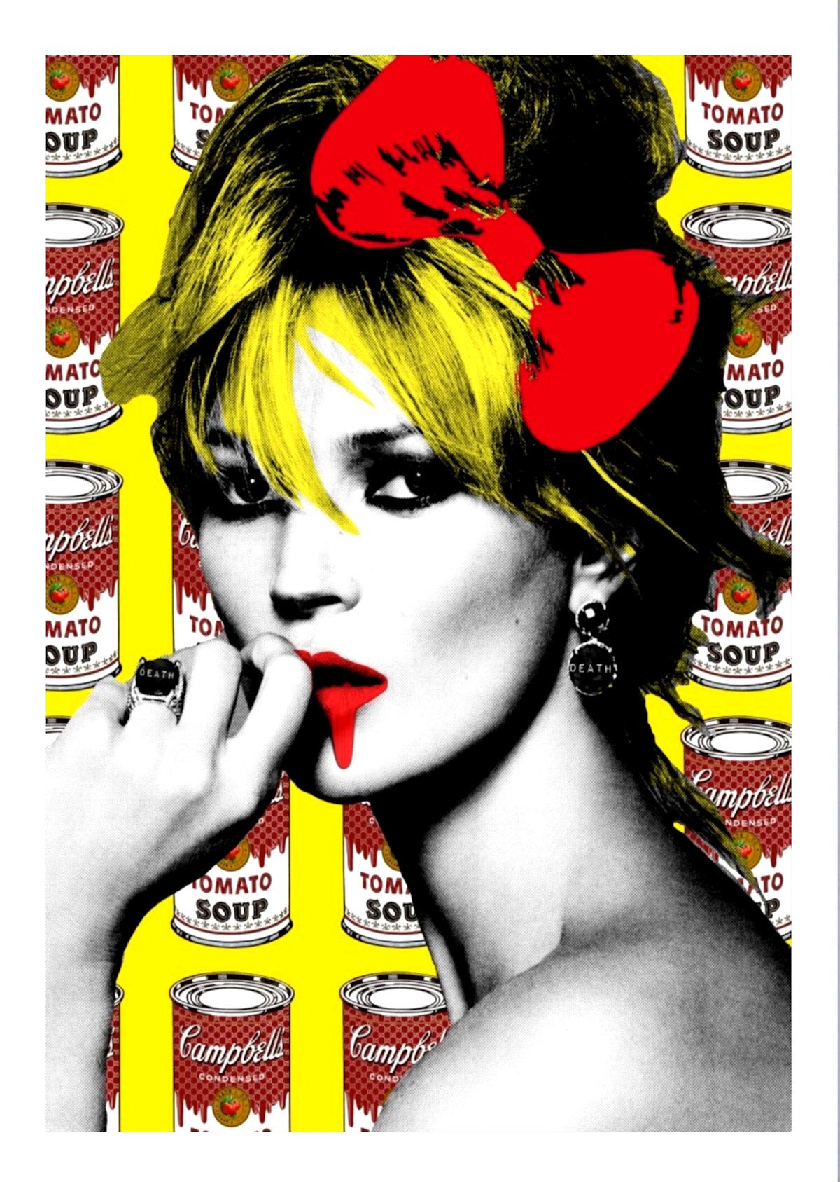 Death NYC Morte NYC

Kate Moss zuppa gialla 2015

Serigrafia.

Edizione limitata&hellip;