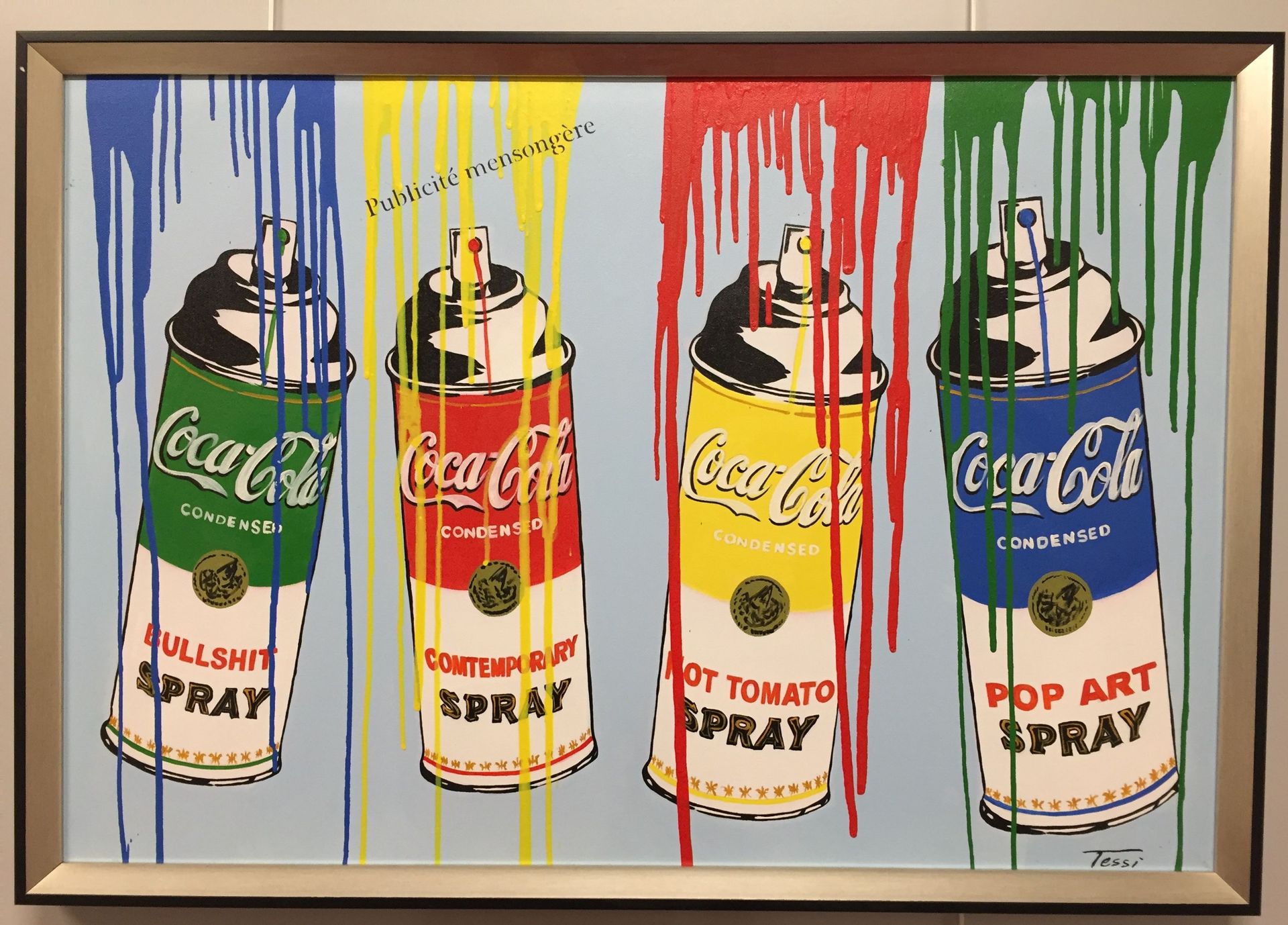 Tessi Tessi - Coca Cola Spray

Mixed media on canvas

Signed "Tessi", framed

73&hellip;