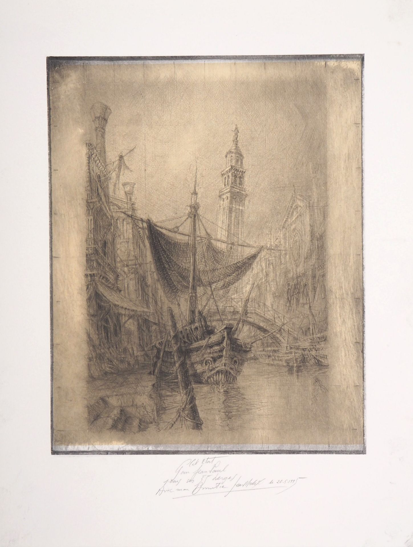 Jean-Michel MATHIEUX-MARIE Jean-Michel MATHIEUX-MARIE

威尼斯的帆船

原始干点蚀刻画

铅笔签名的艺术家&hellip;