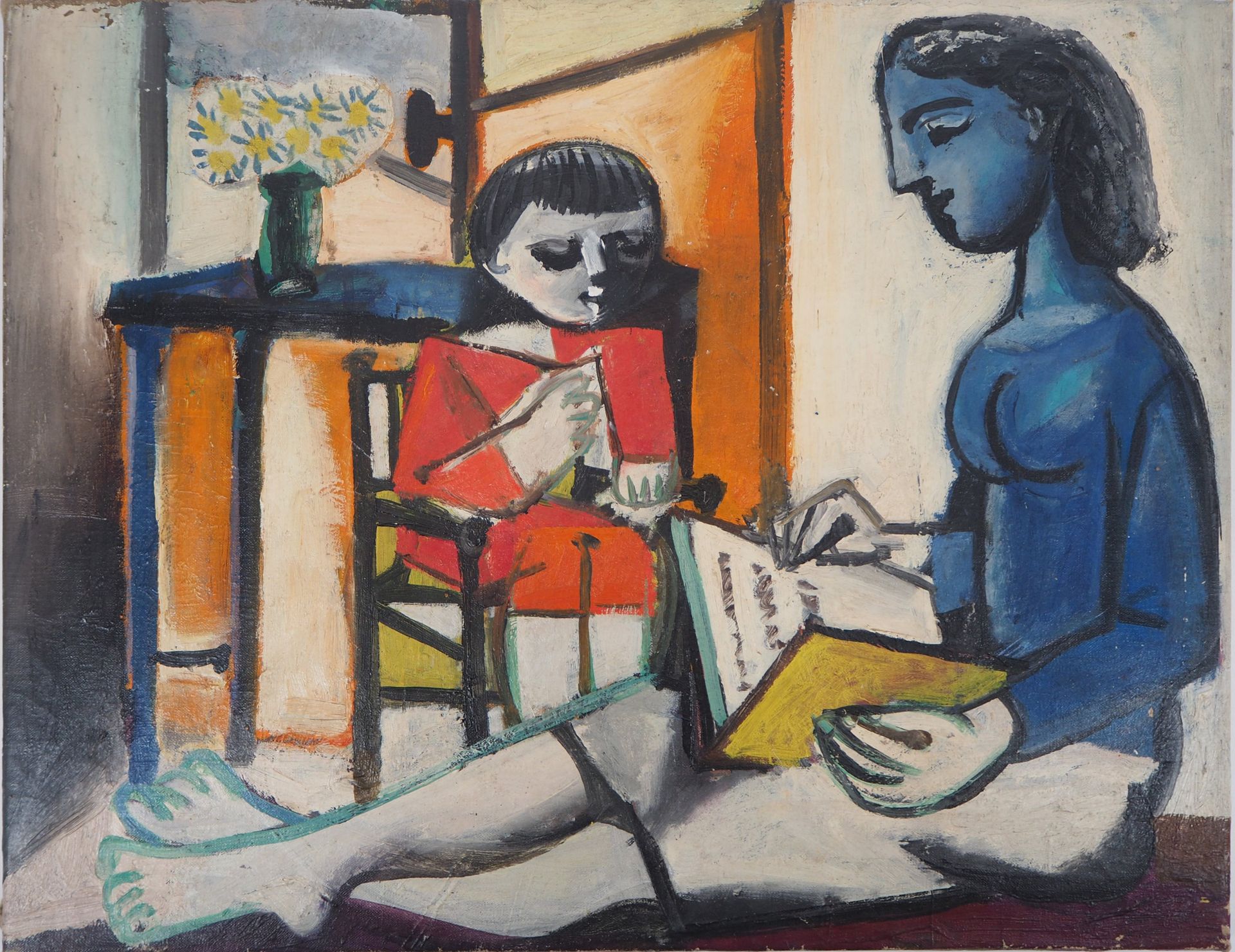 Carlos CARNERO Carlos CARNERO (1922-1980)

Hommage à Picasso : Femme et enfant l&hellip;