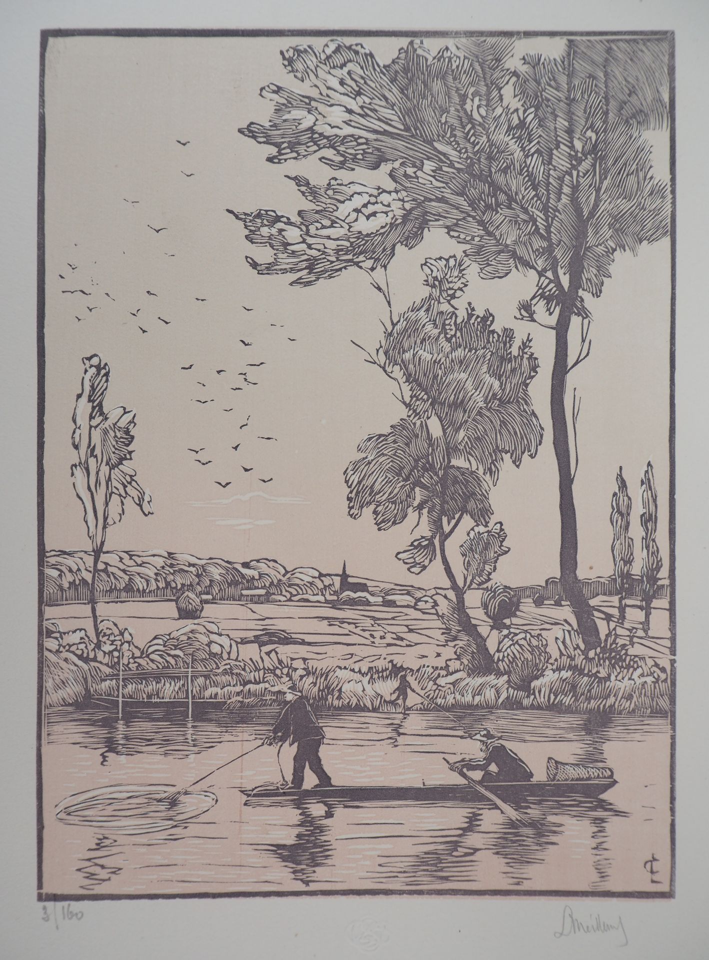 Georges LE MEILLEUR Georges LE MEILLEUR

钓鱼：雀鹰的镜头，1926年

原始木刻

用铅笔签名

有编号/160份

&hellip;
