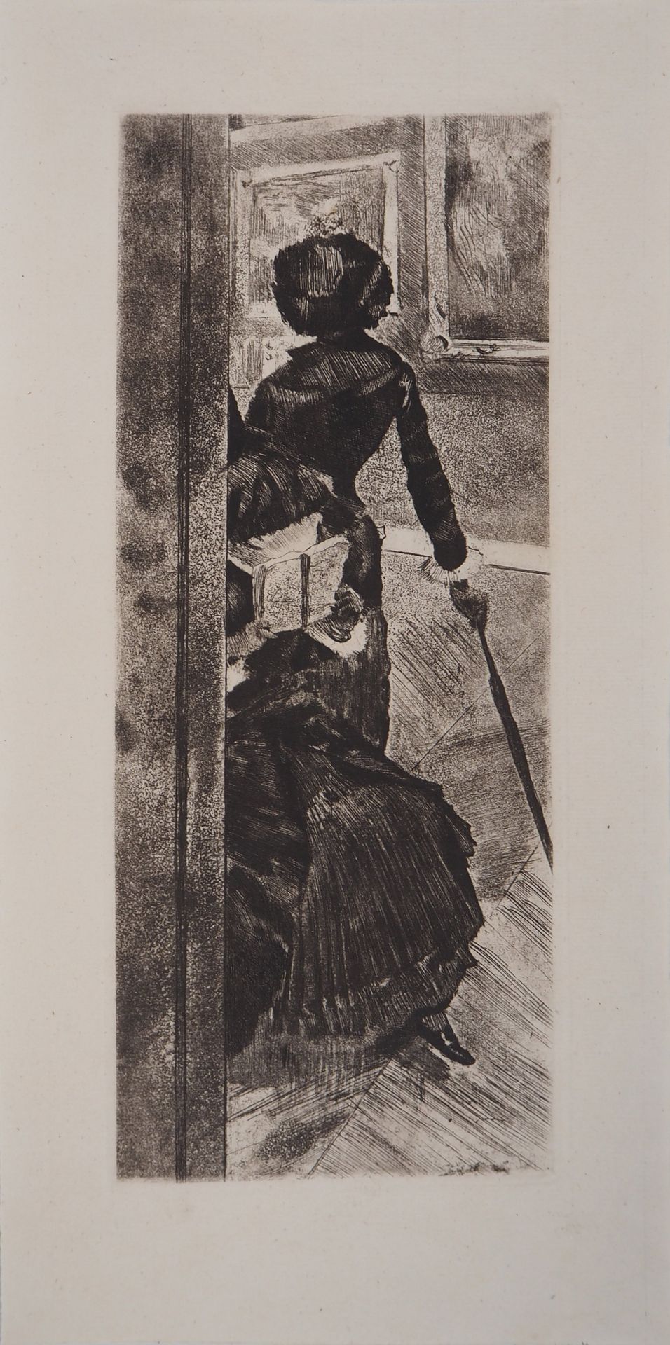 Edgar Degas 埃德加-迪加斯

在卢浮宫，画作《玛丽-卡萨特》。

原始干点蚀刻，软漆和水印

可能是为Ambroise Vollard在1880年左&hellip;