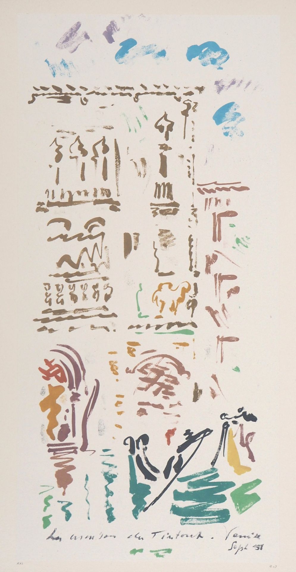 André MASSON André MASSON

丁托列托之家，威尼斯

原始石版画

签有艺术家的字样

涂在牛皮纸上的瓷纸，52.5 x 37.5厘米
&hellip;