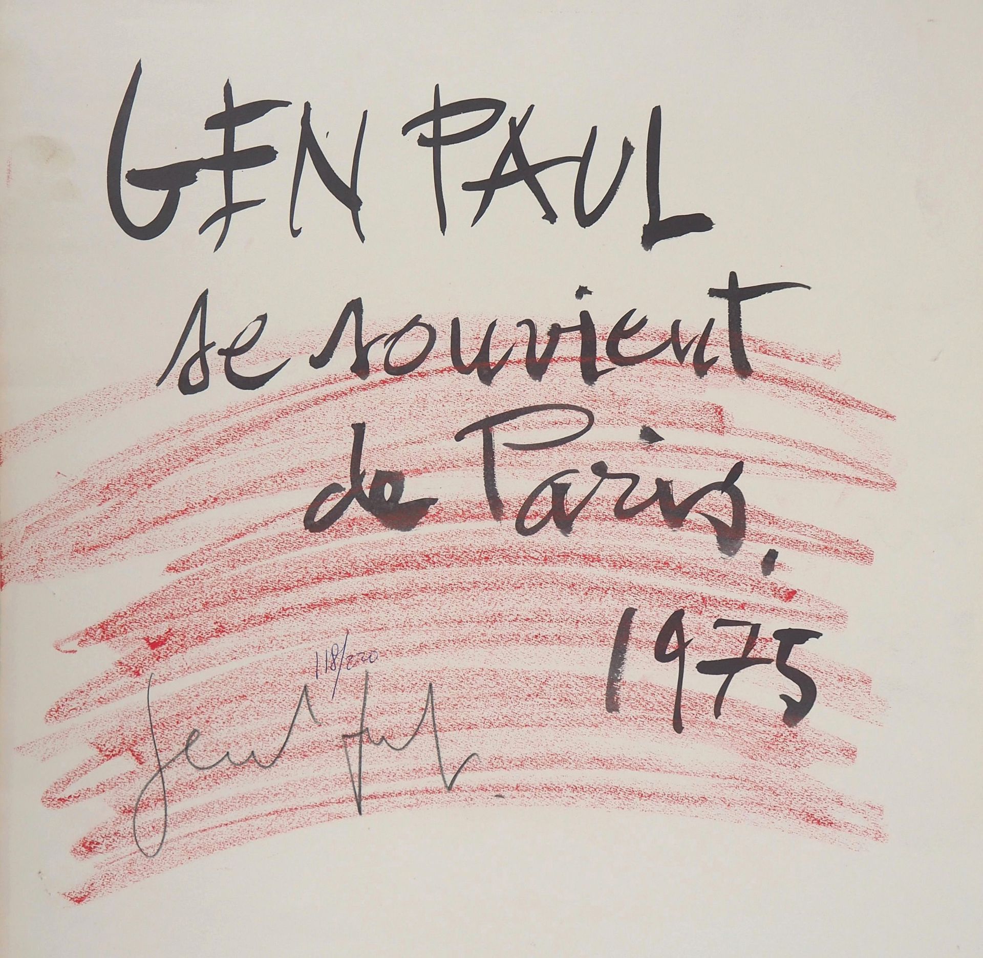 GEN PAUL Gen PAUL Remembers Paris, 1975 Original print Signed in pencil by the a&hellip;