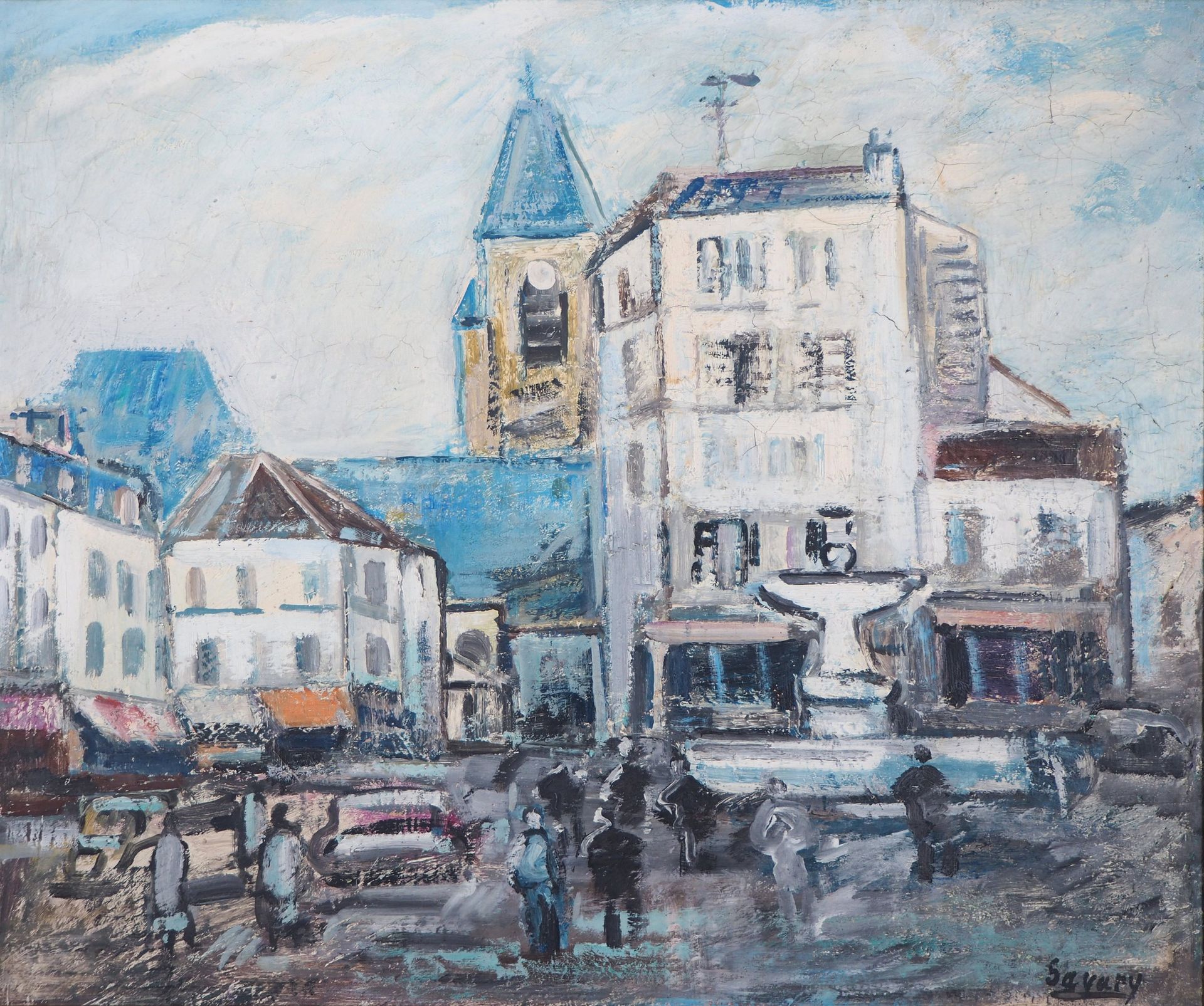 Robert SAVARY Robert SAVARY

Square in Suresnes, c. 1965

Oil on canvas

Signed &hellip;