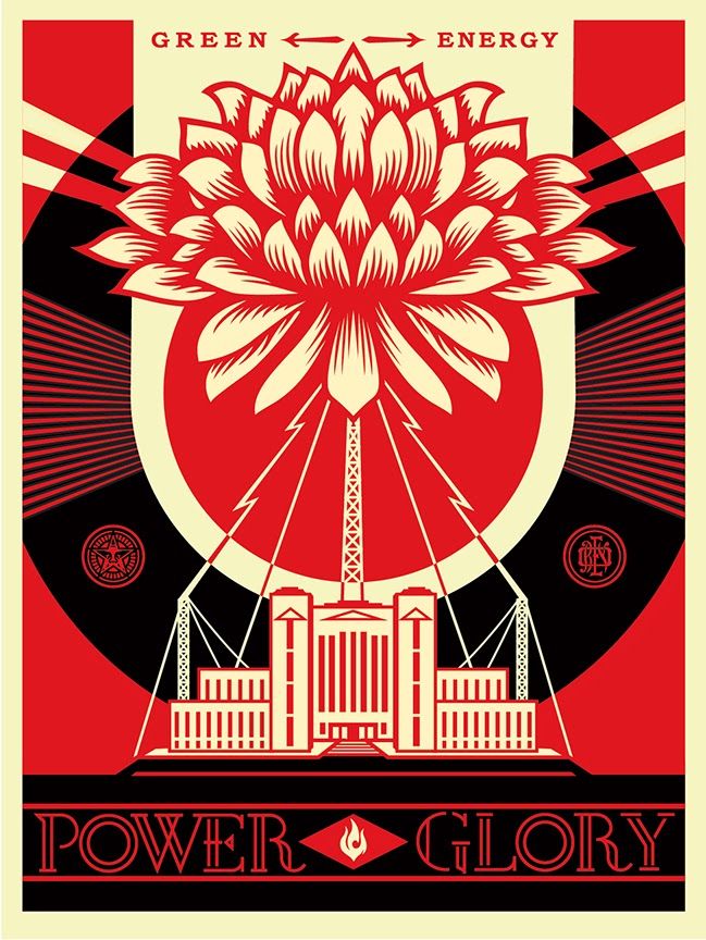 Shepard FAIREY Shepard Fairey

Green Power

Offset lithograph on speckle tone pa&hellip;