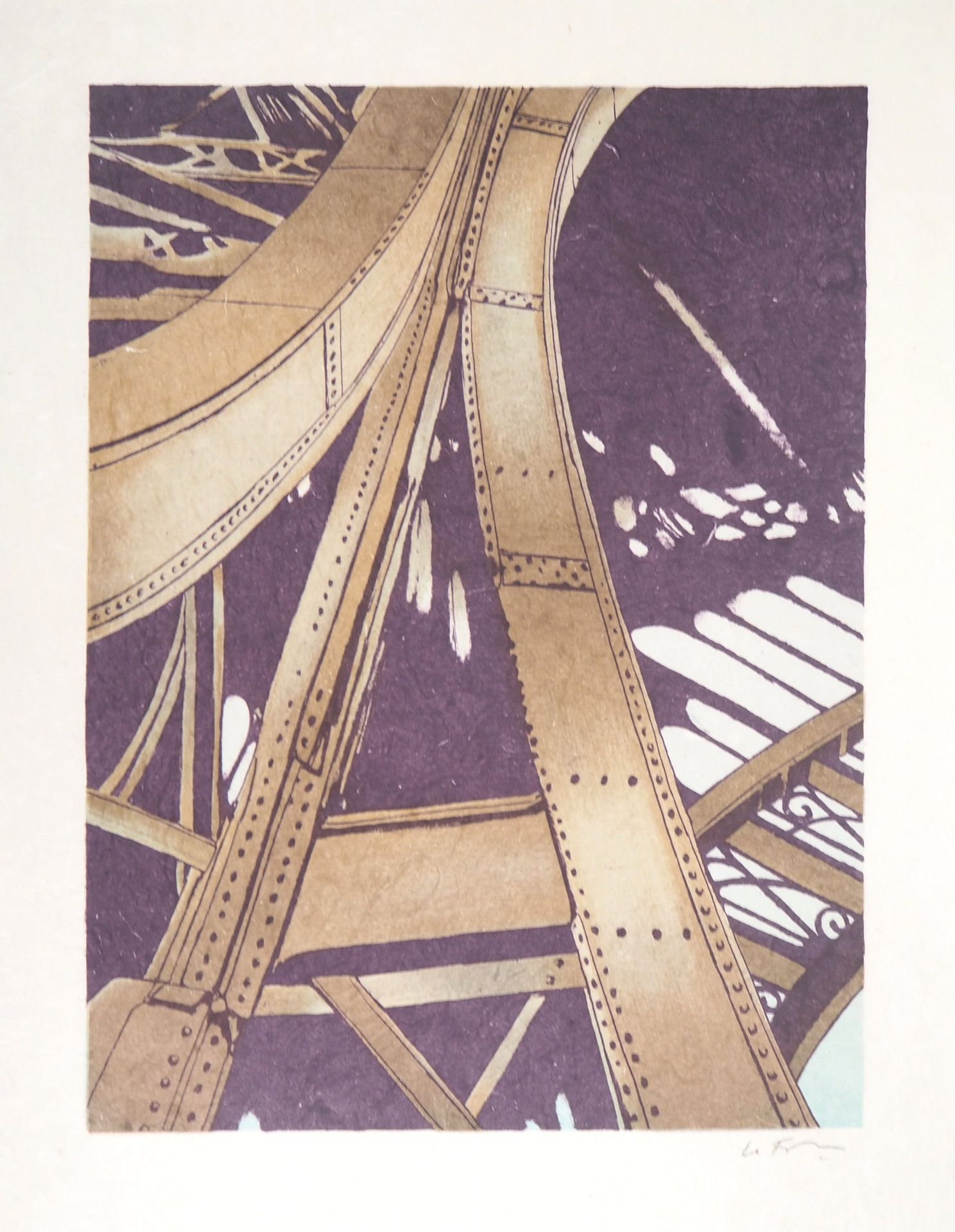 Alain le Foll Alain LE FOLL Eiffel Tower: architectural grandeur Original lithog&hellip;