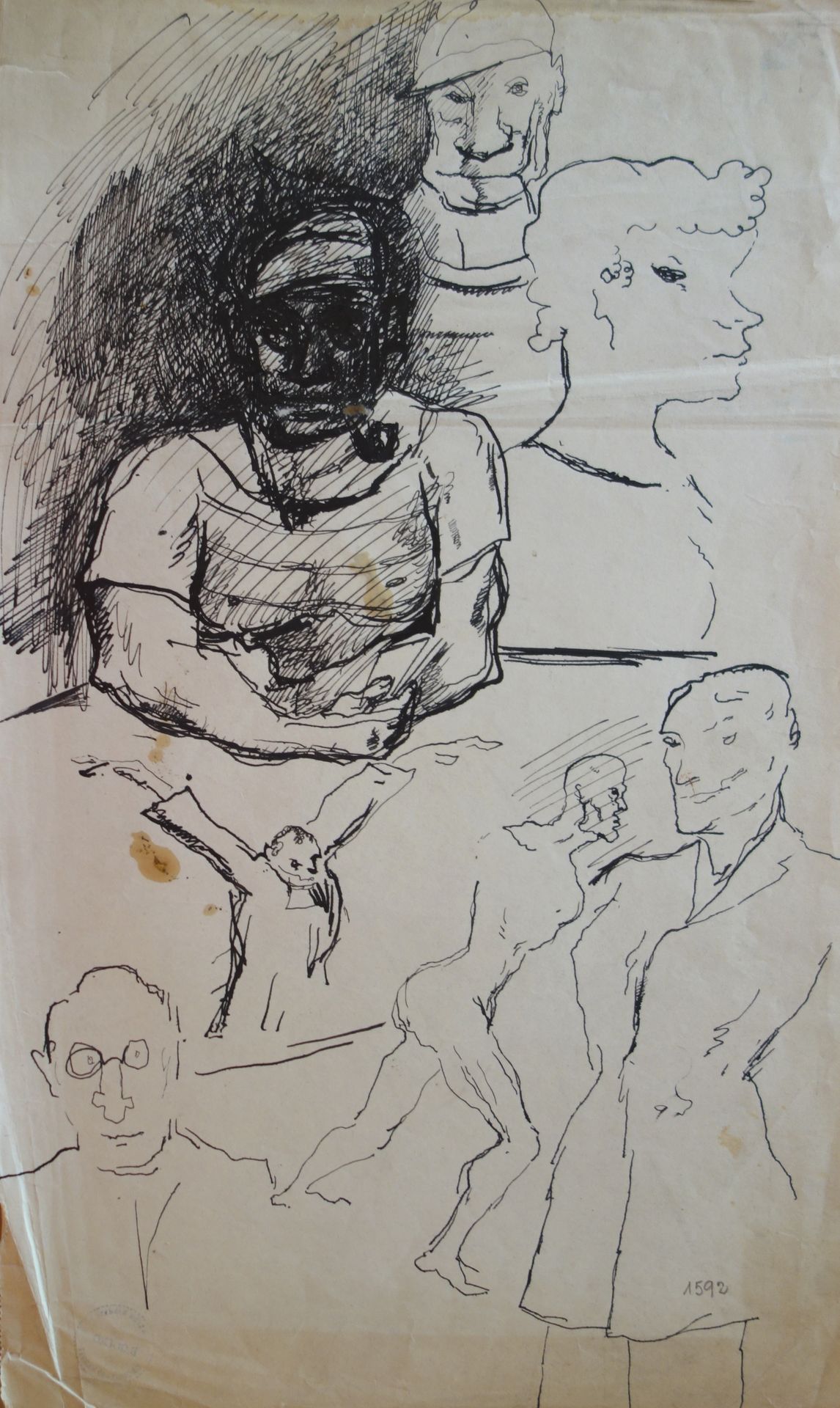 ÉDOUARD GOERG 爱德华-戈尔格 (1893 - 1969)

一个水手和其他人物的研究

黑墨水原画

背面印有工作室销售的签名章

纸上42 x &hellip;