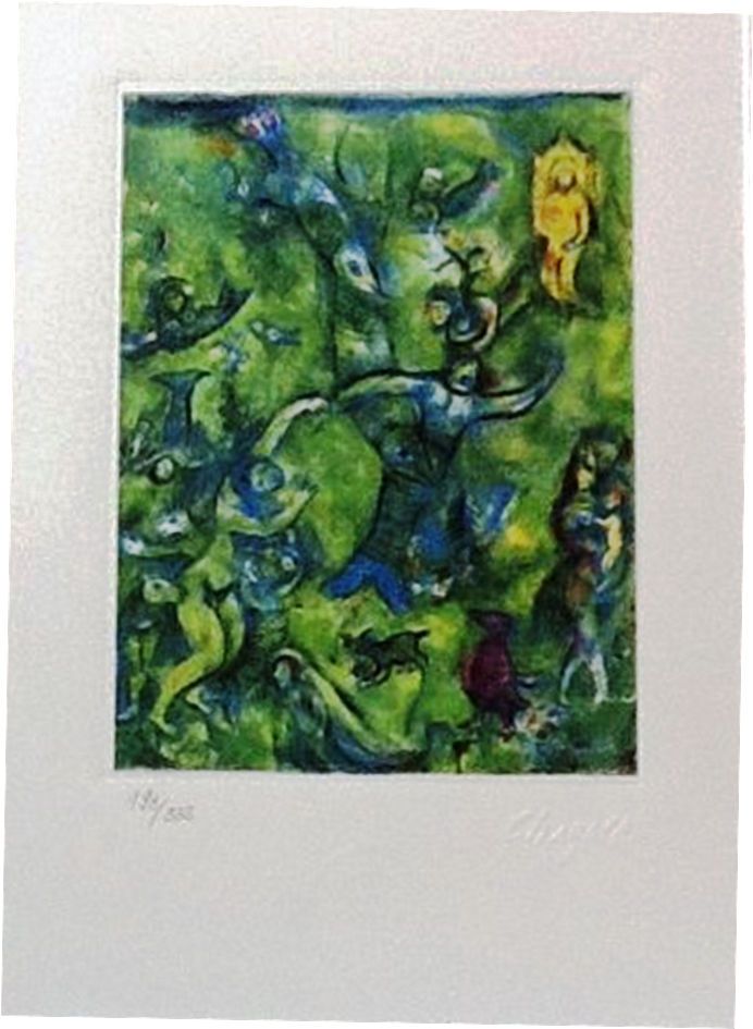 Marc Chagall Marc CHAGALL（后）。

一千零一夜》, 1985

石版画，阿凯斯梭织纸

在333本上用铅笔编号

干印SPADEM

&hellip;