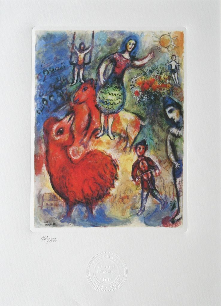 Marc Chagall Marc CHAGALL（后）。

一千零一夜》, 1985

石版画，阿凯斯梭织纸

 在333本上用铅笔编号，日期为1985年

&hellip;