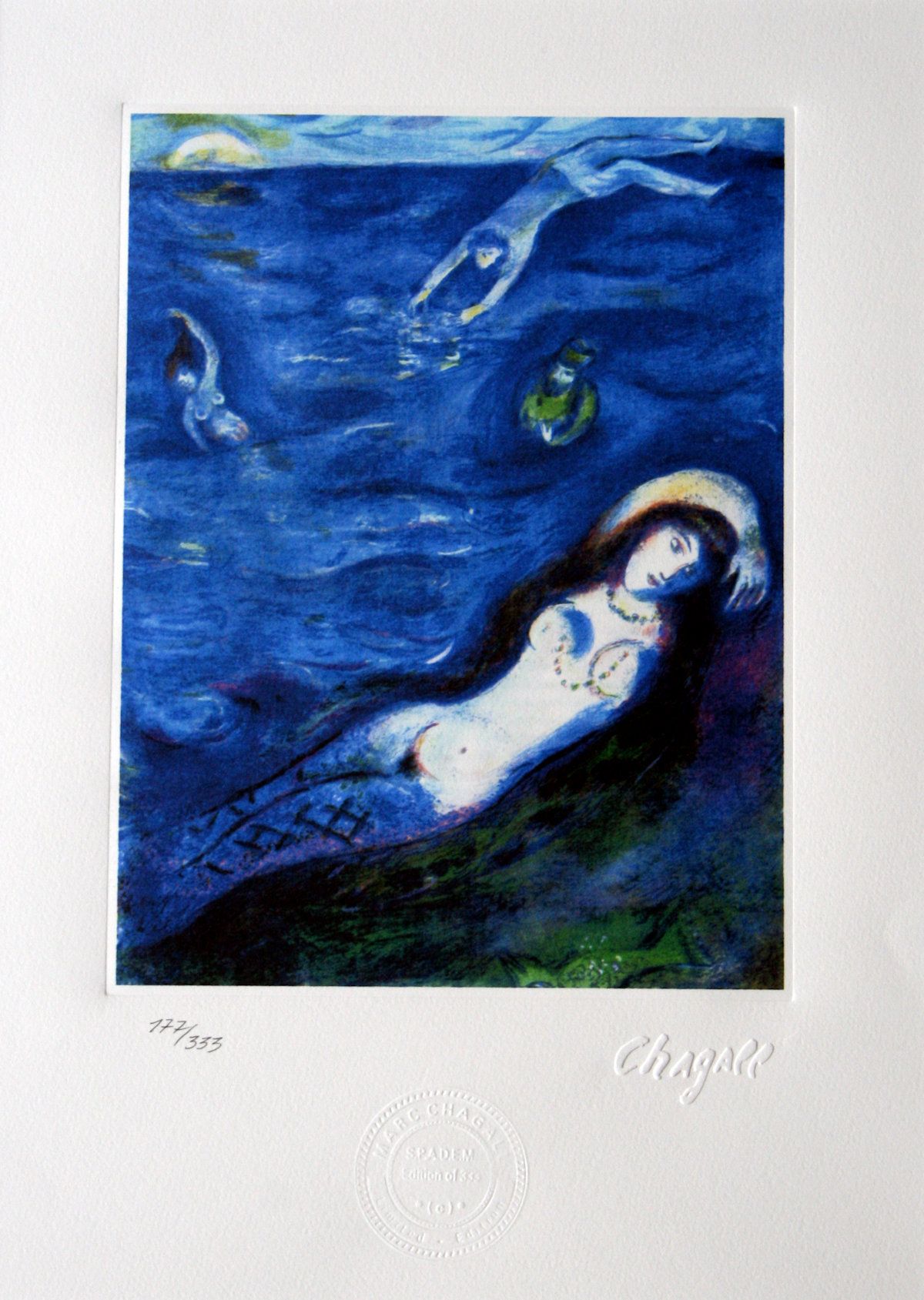 Marc Chagall Marc CHAGALL（后）。

一千零一夜》, 1985

石版画，阿凯斯梭织纸

 在333本上用铅笔编号

 干印SPADEM&hellip;