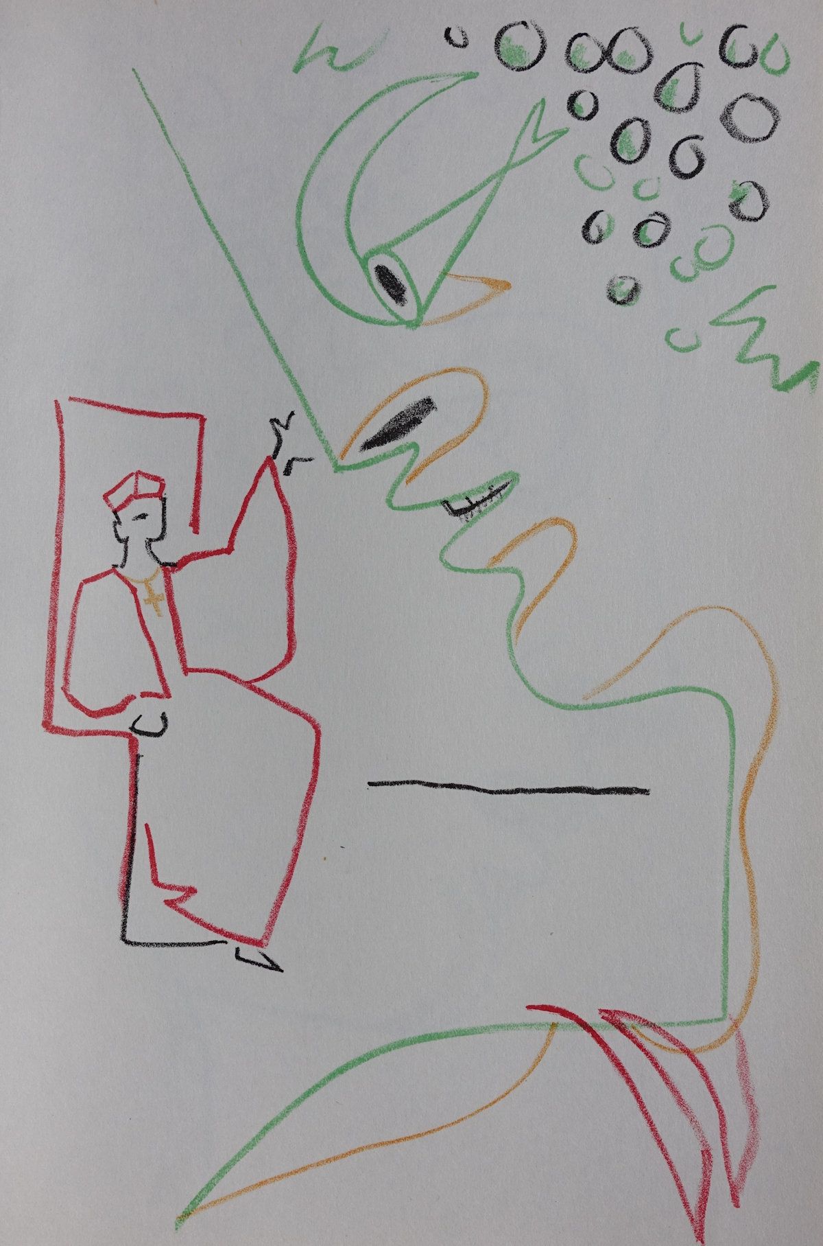 JEAN COCTEAU Jean COCTEAU (1889-1963)

Der päpstliche Segen

Original-Lithograph&hellip;