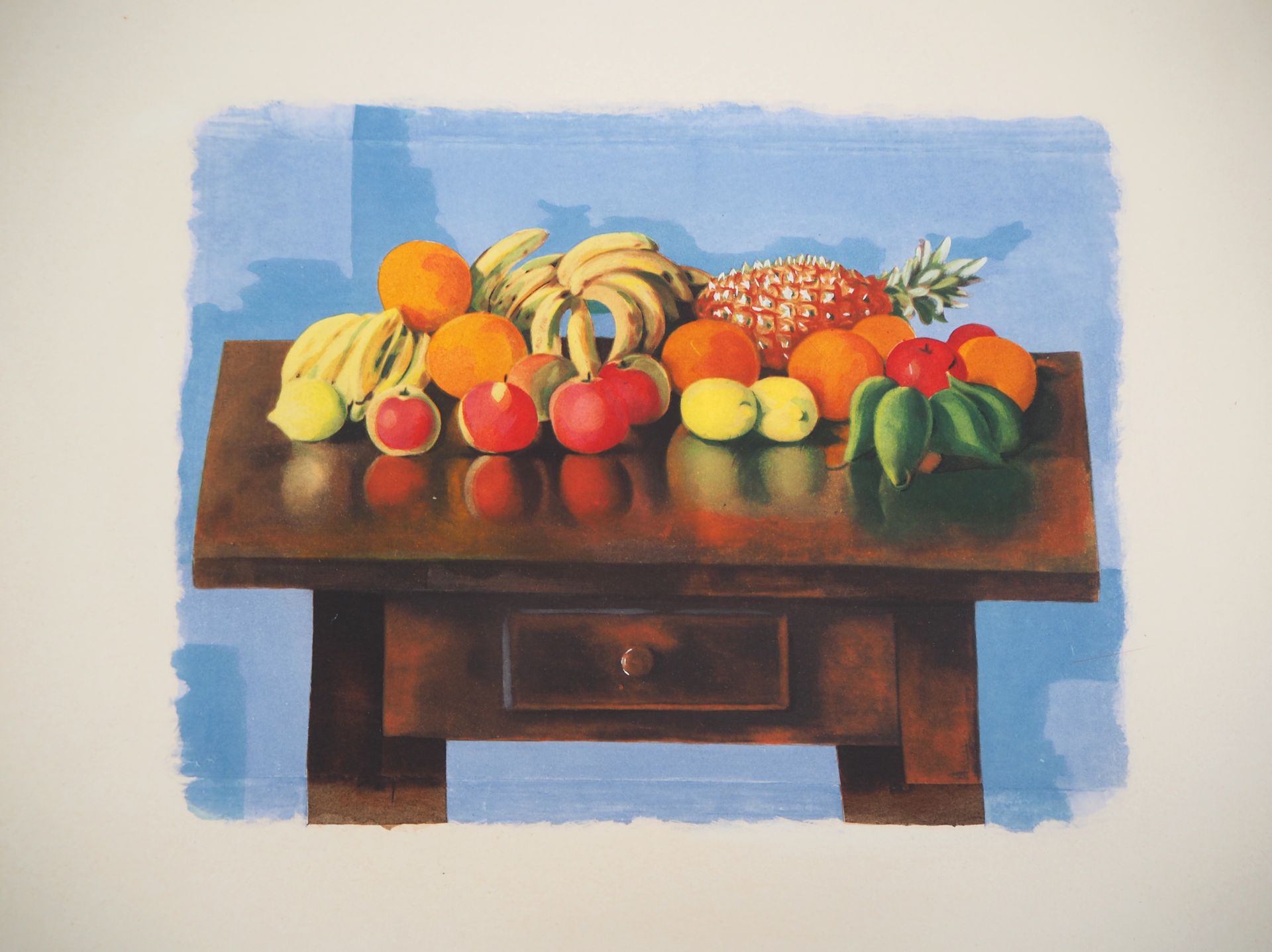 Moise Kisling 摩西-基斯林 (1891-1953)

静物与水果

原版石版画，有钢印亮点

在Arches牛皮纸上

28 x 38 cm

状&hellip;