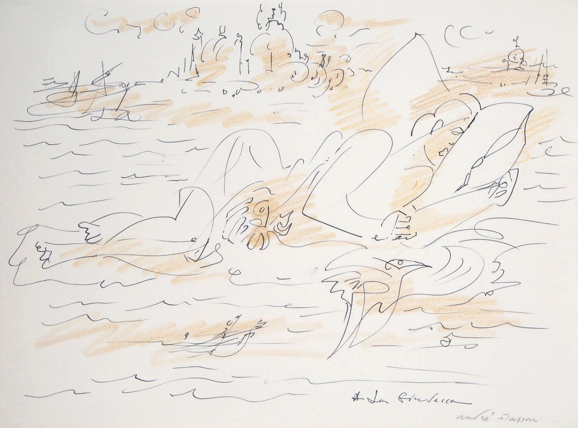 André MASSON André MASSON At the Giudecca, Venice (Nude on the Lagoon) Original &hellip;