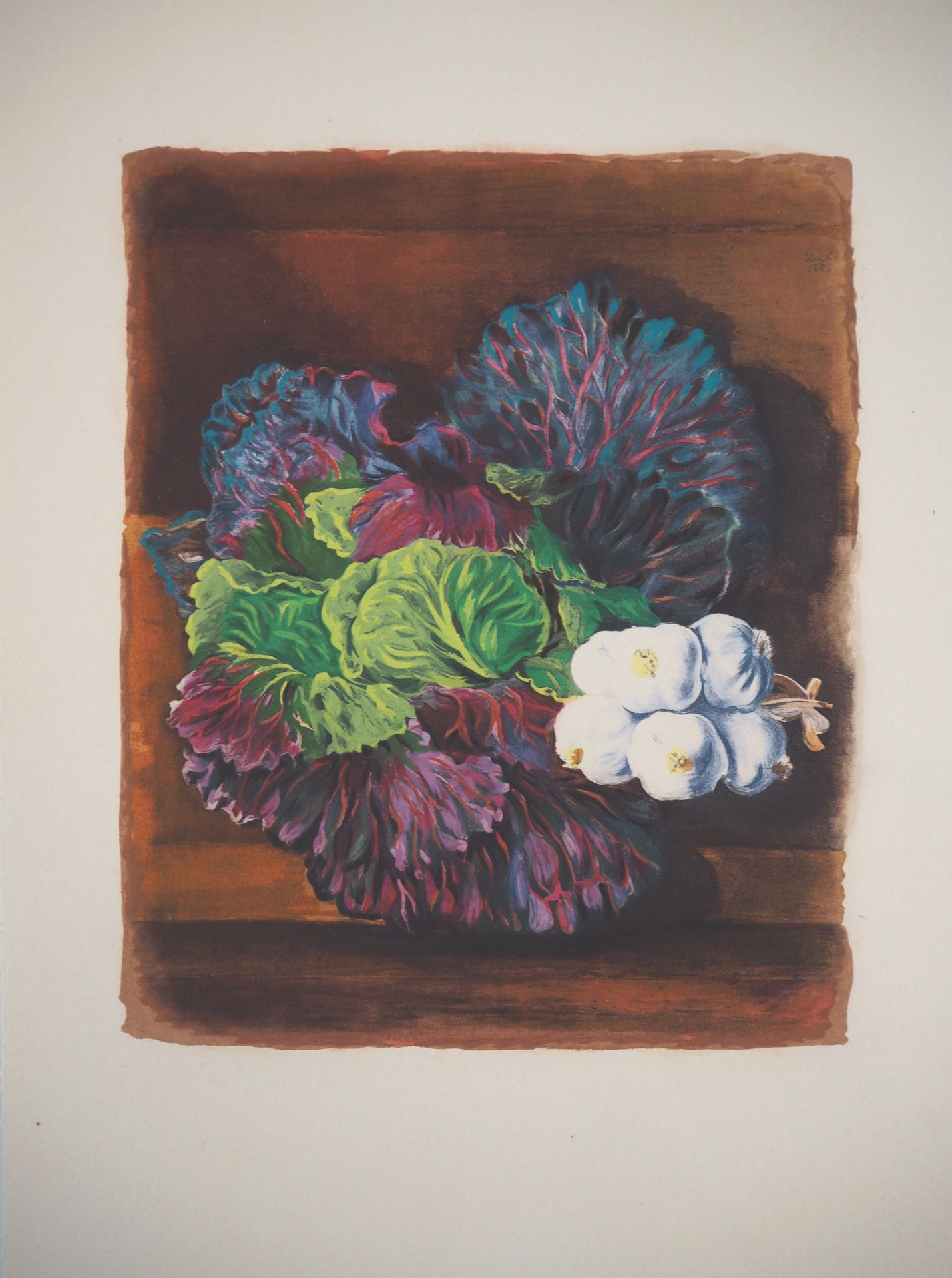 Moise Kisling Moses KISLING Still life with cabbage Original lithograph On Arche&hellip;