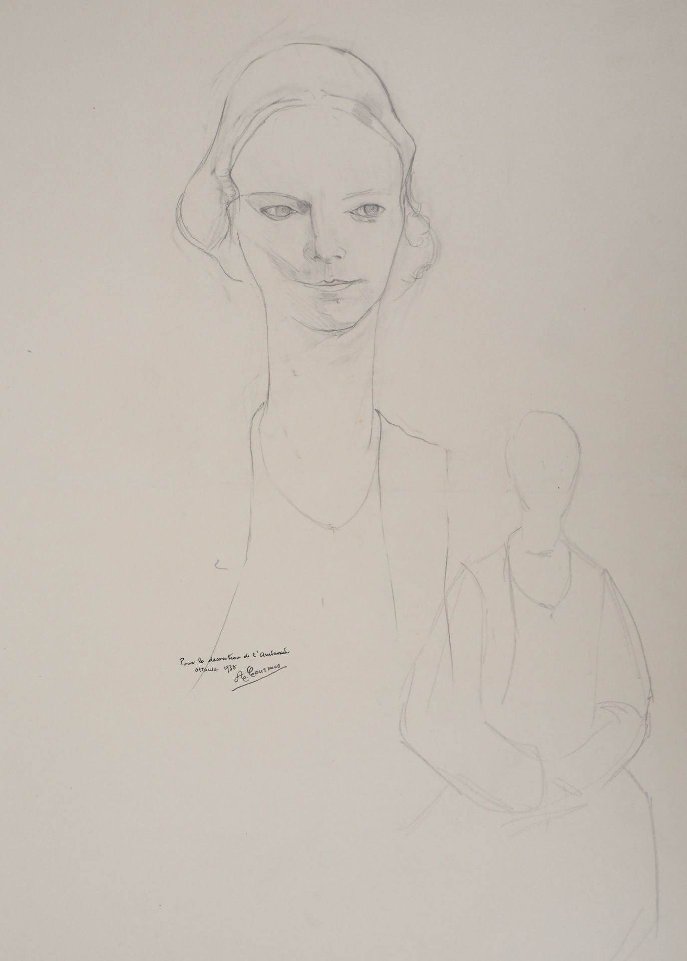 Alfred COURMES Alfred COURMES (1898-1993)

The tender gaze

Pencil drawing

Sign&hellip;