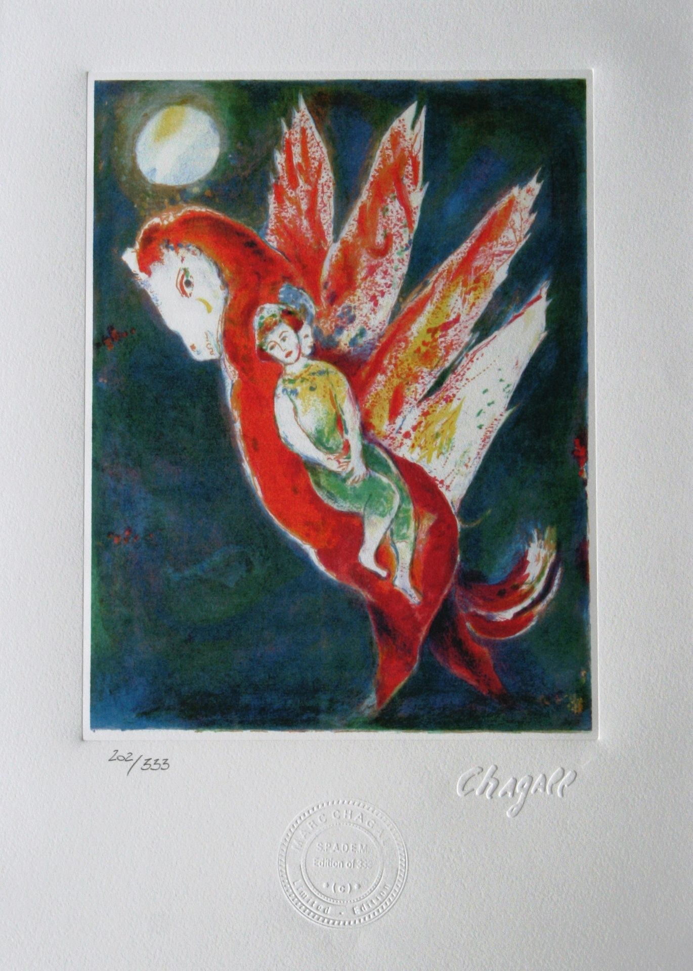 Marc Chagall 马克-夏加尔 (1887-1985)

一千零一夜》, 1985

石版画

编号为333份，日期为1985年

板块中的签名

干印&hellip;