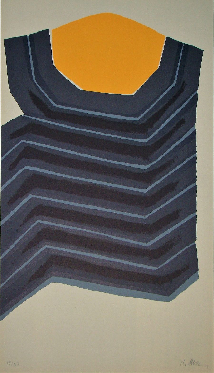 Raoul UBAC 拉乌尔-乌巴克 (1910 - 1985)

苏黎世AVL, 1974

厚牛皮纸上的彩色石版画原作。

右下方有艺术家的铅笔签名，左下方&hellip;