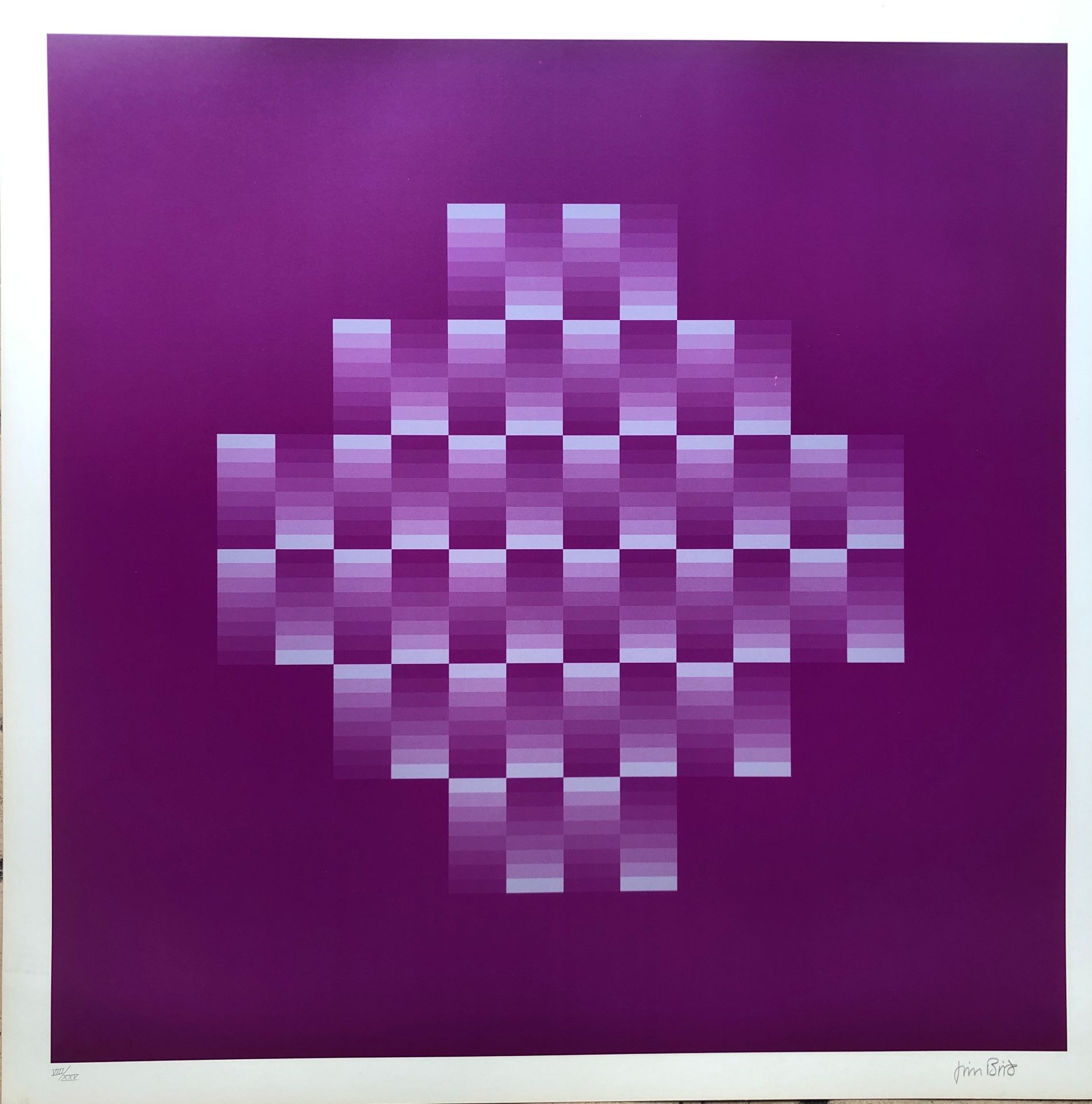 Jim BIRD Jim BIRD

Hommage an Vasarely , 1972

Fotolithografie auf Papier

Aufla&hellip;