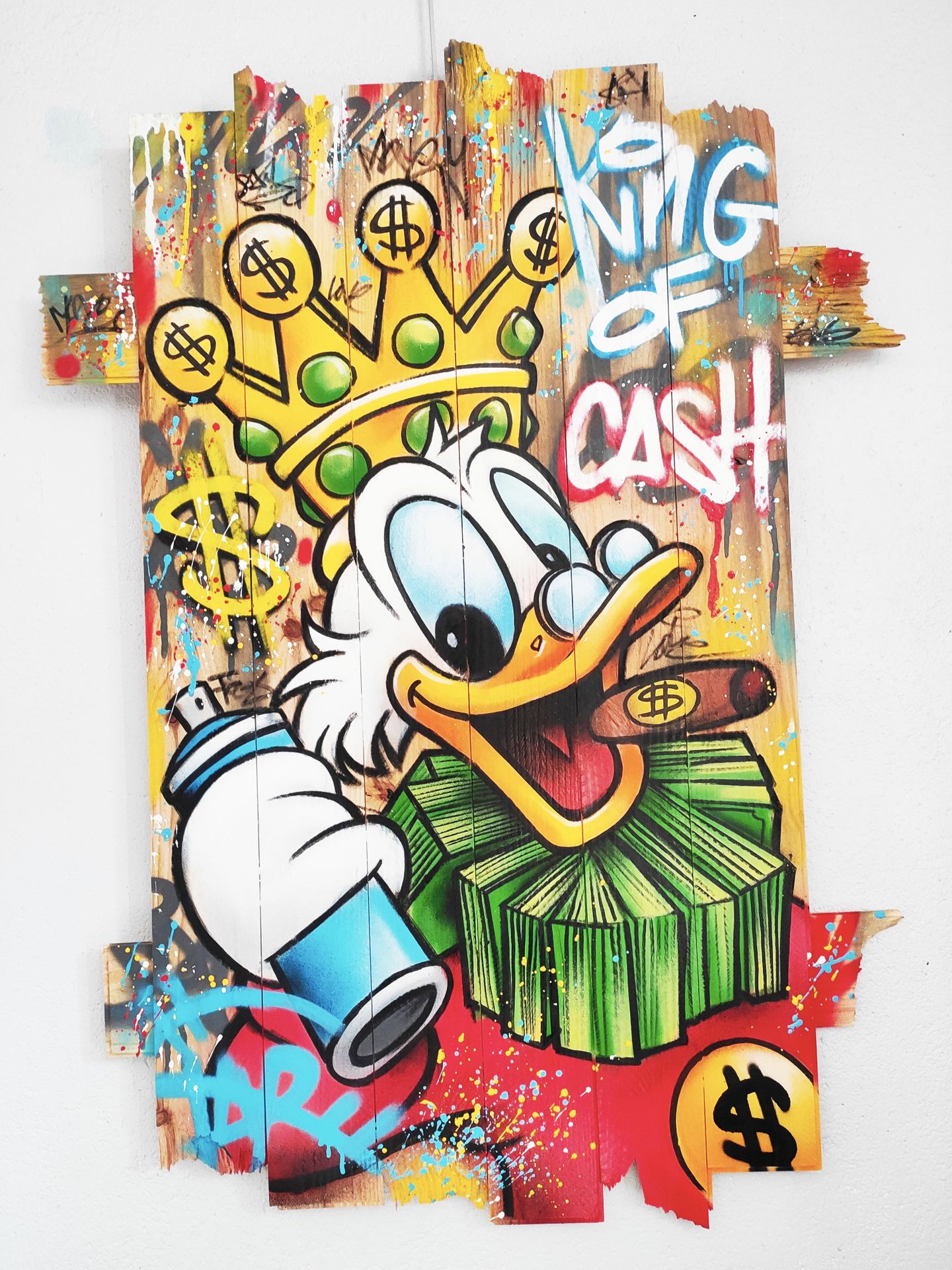 DARU Daru King Of Cash, 2021 Mixed media on wood The work is signed on the back &hellip;