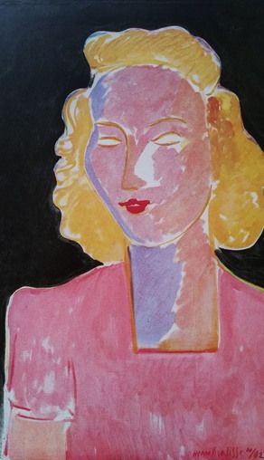 Henri MATISSE 亨利-马蒂斯（后

 粉红色的年轻女人 1942年

 

 1946年为Éditions du Chêne - Paris印刷。
&hellip;