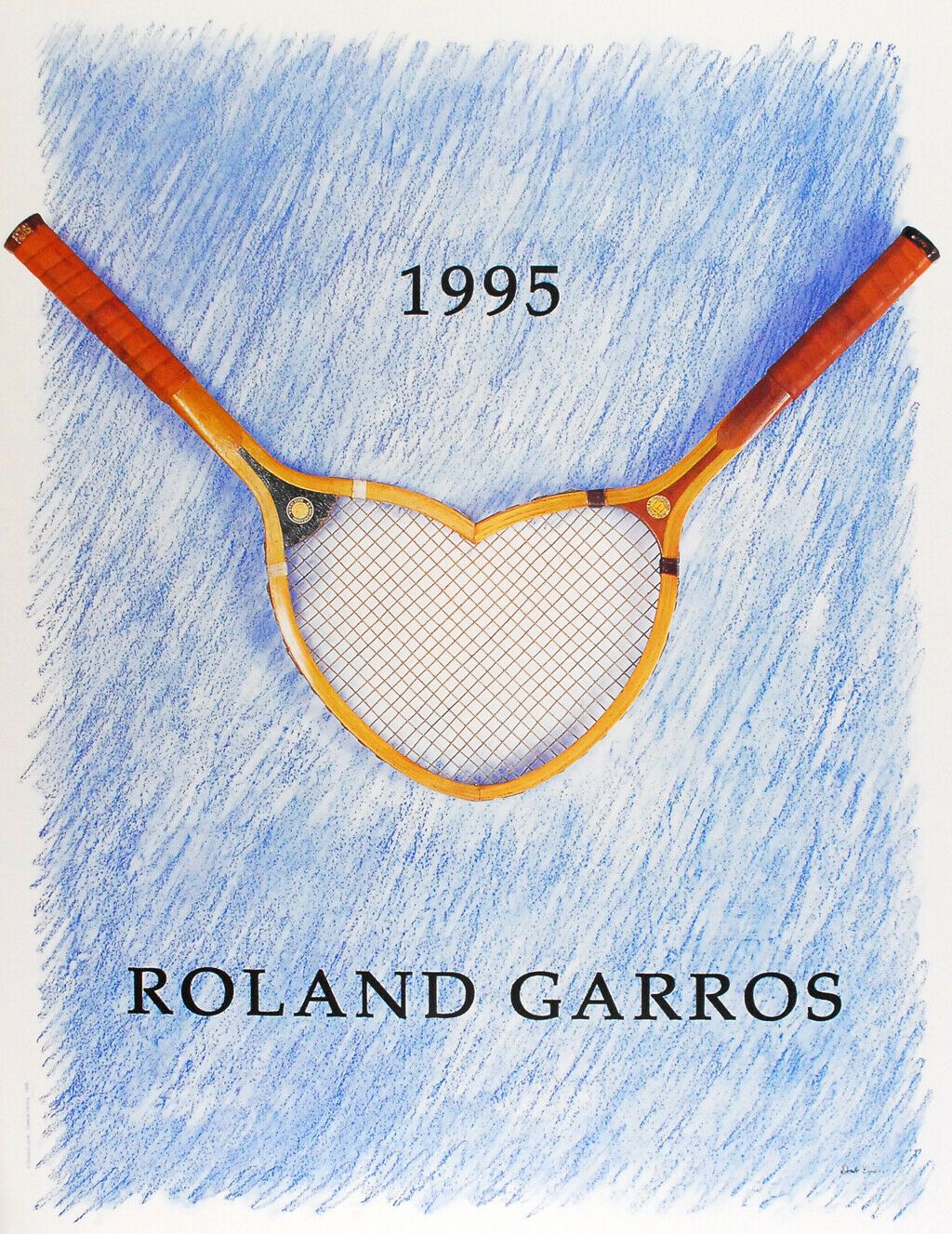 Donald Lipski 唐纳德-利普斯基 (1947)

罗兰-加洛斯1995年

由Galerie Lelong出版的胶印海报，在版式的右下方签名。

尺&hellip;