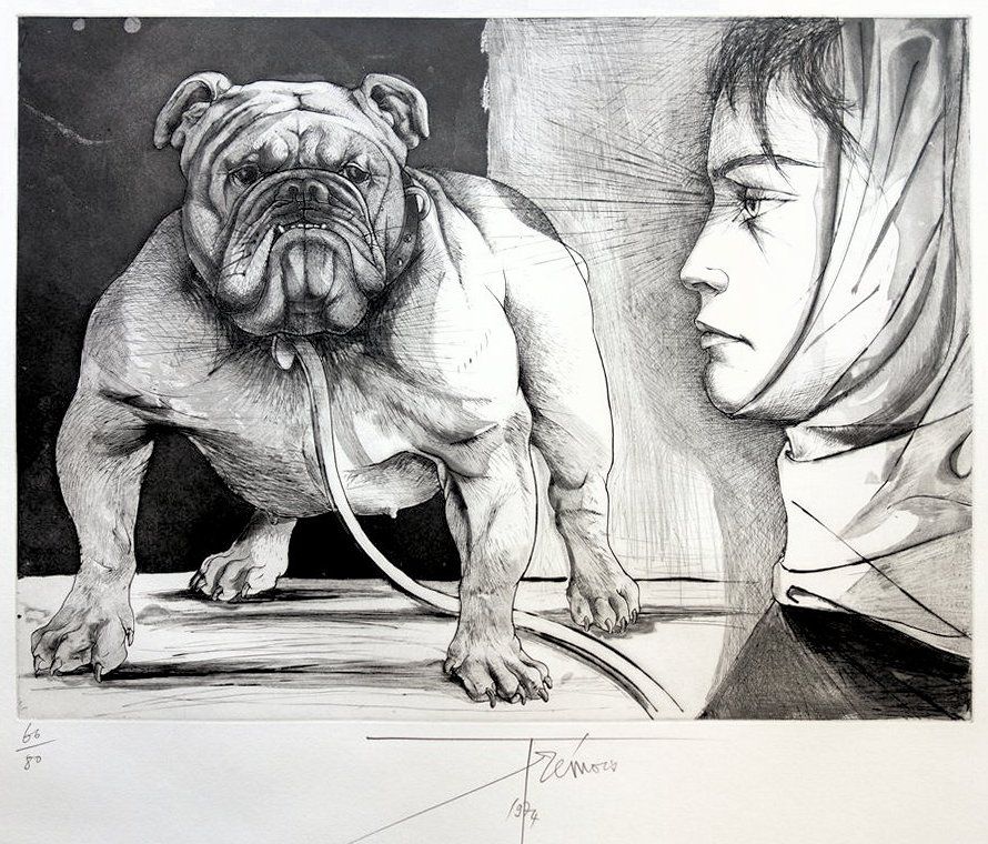 Pierre-Yves TRÉMOIS Pierre-Yves TREMOIS (1921)

The Bulldog

Original etching an&hellip;