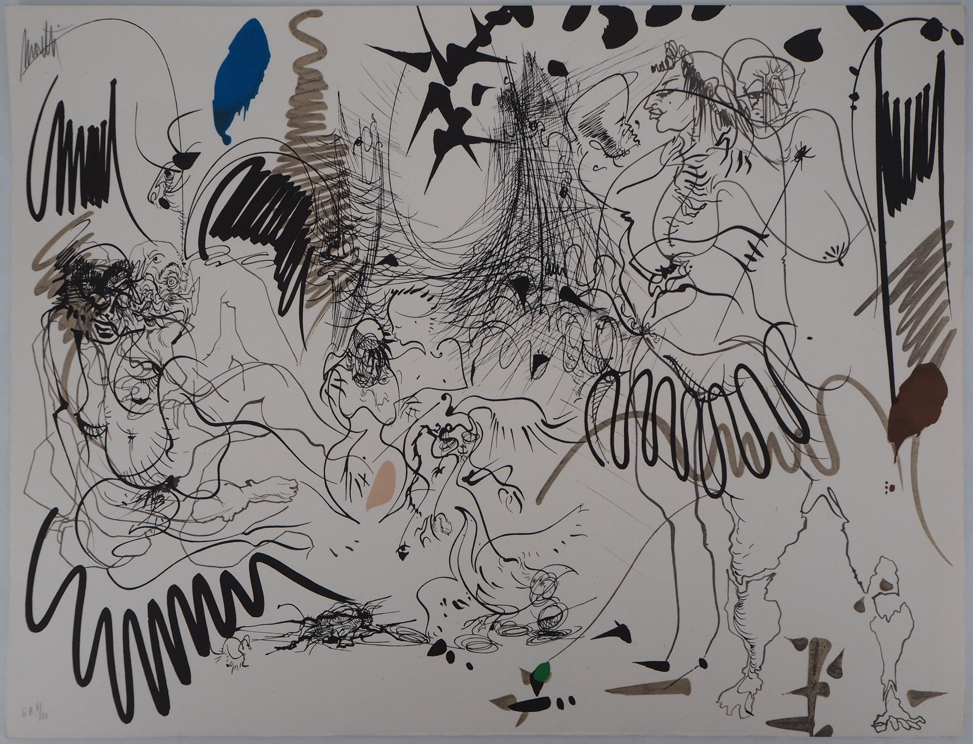 Raymond MORETTI 雷蒙德-莫雷蒂 (1931 - 2005)

La rue amoureuse, 1974

牛皮纸上的彩色石版画原件

左上方&hellip;