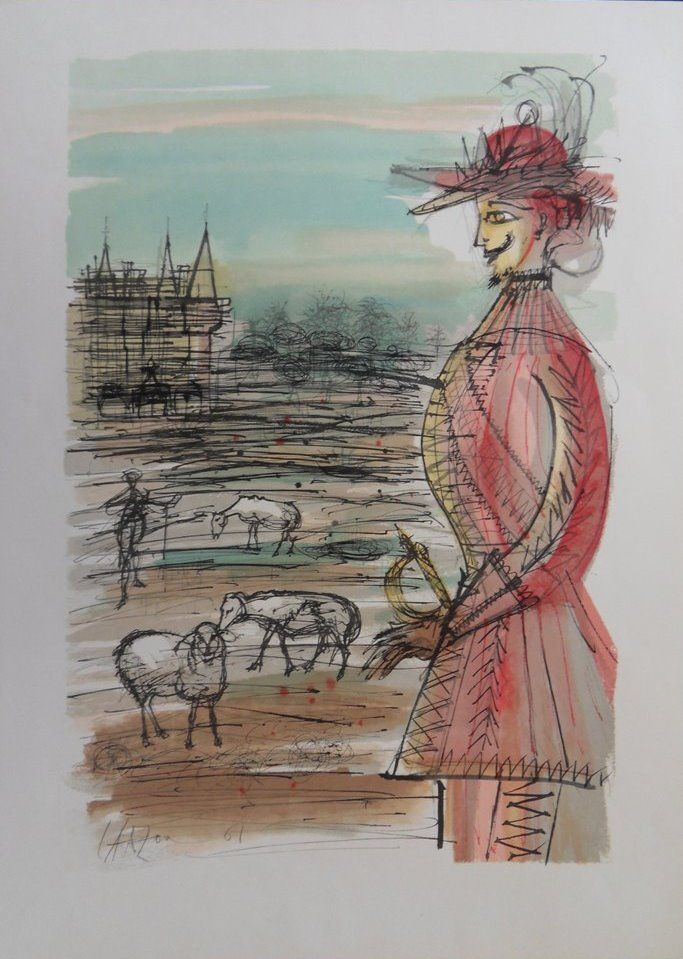 Jean CARZOU Jean CARZOU

牧羊人与国王, 1961

让-德-拉封丹的寓言》插图

石版画在Vélin Van Gelder纸上。

板&hellip;