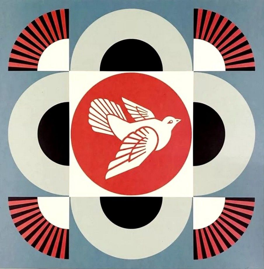 Shepard FAIREY Shepard Fairey (Obey) Geometric Dove (Blue), 2021 Offset printing&hellip;