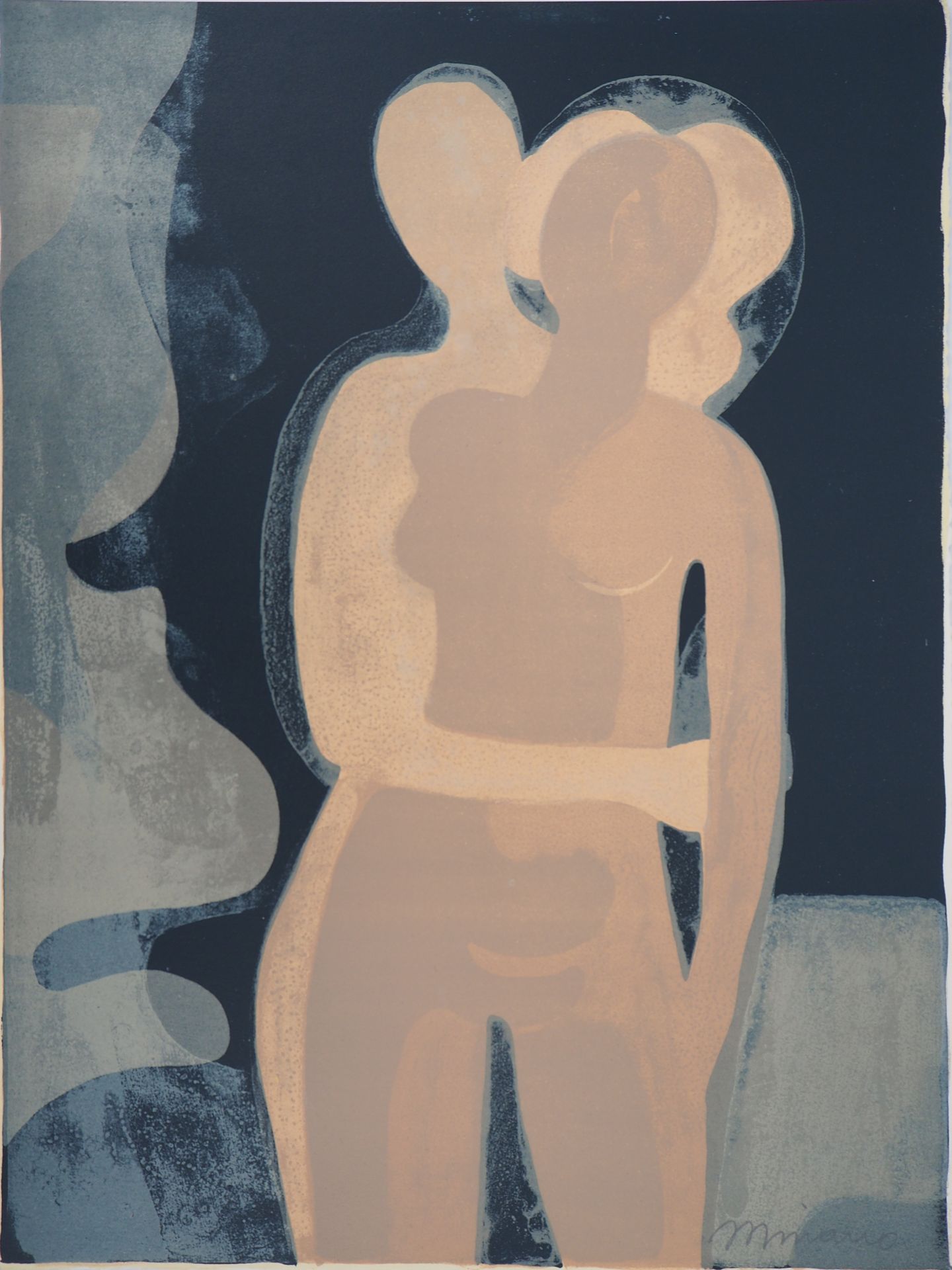 André MINAUX André MINAUX

黑夜中的拥抱，1966年

原始石版画

用铅笔签名

在Rives牛皮纸上 37 x 28 cm

状况&hellip;