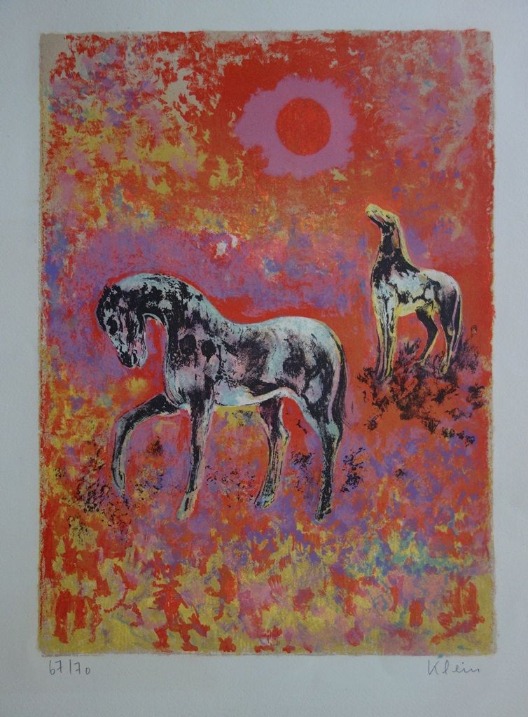 KLEIN KLEIN

Chevaux au soleil rouge

Lithographie originale

Signée au crayon

&hellip;