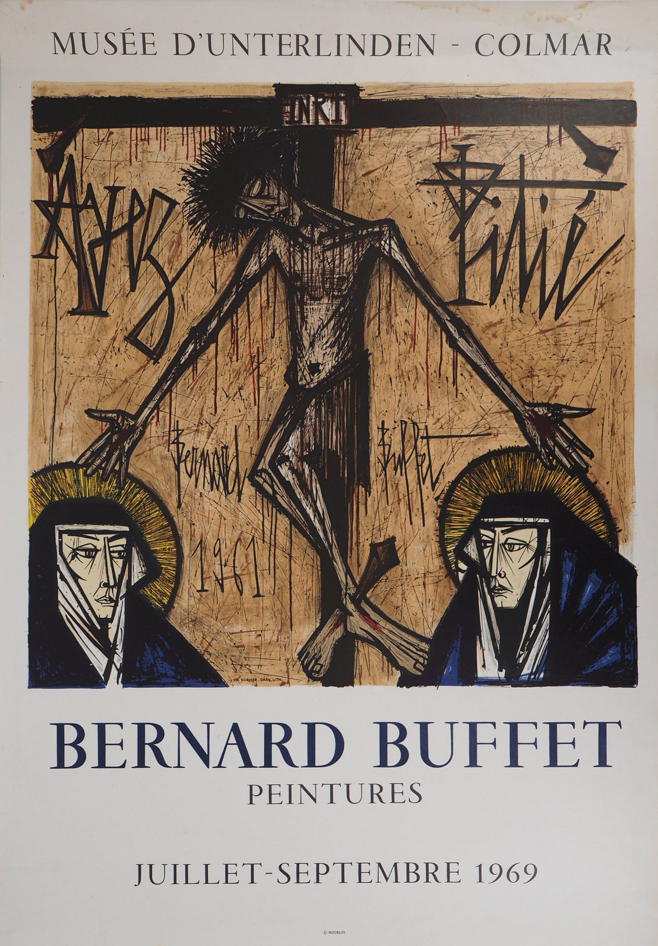 Bernard Buffet 伯纳德-布费特

怜悯吧，1969年

彩色石版画

板块中的签名

查尔斯-索里埃镌刻的石头

在Mourlot工作室印刷

纸&hellip;